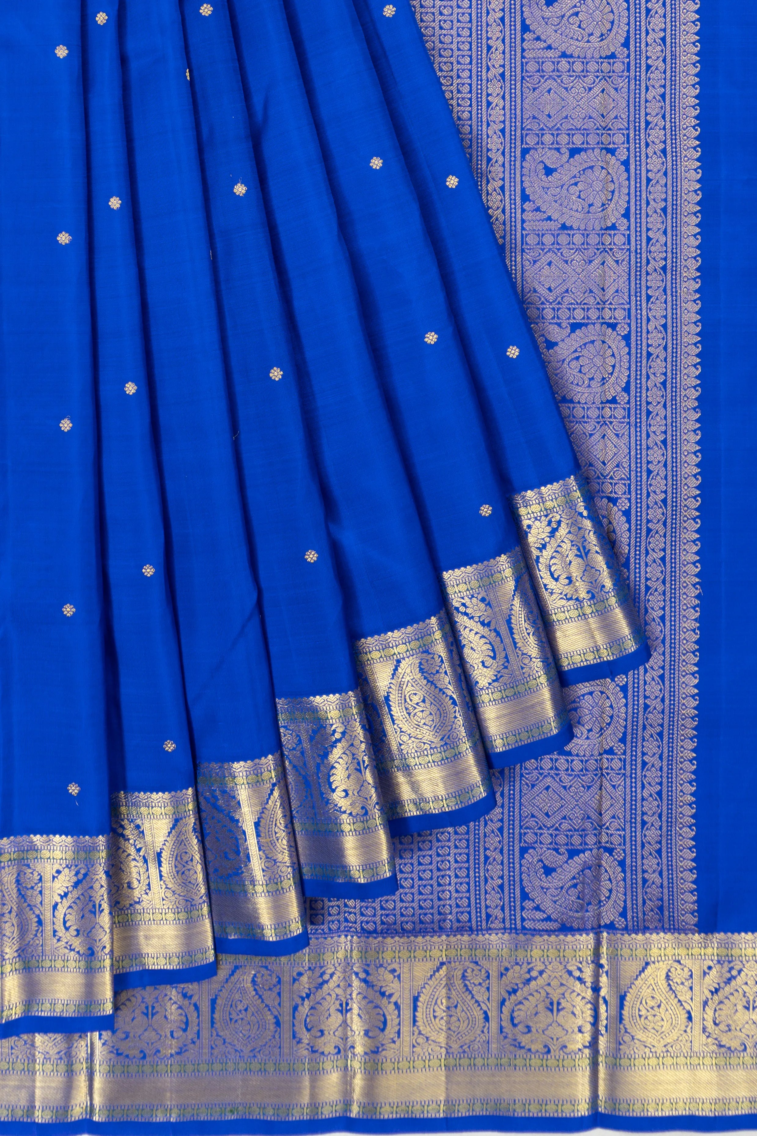 Taranga Kanchi Silk Butta Royal Blue Saree