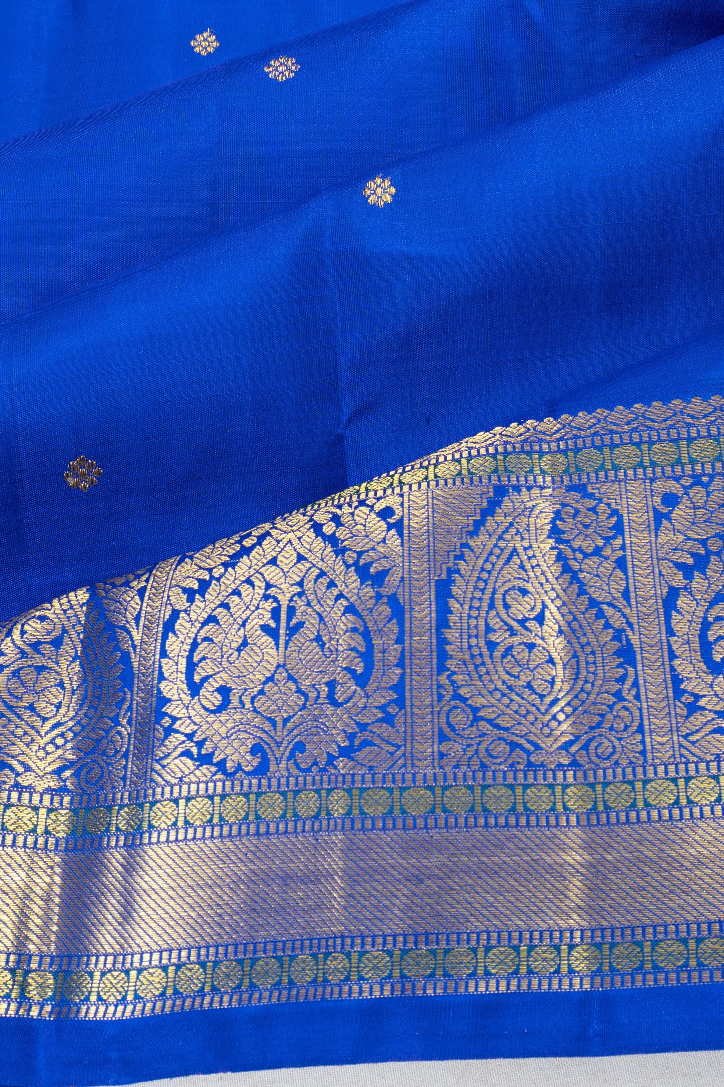 Taranga Kanchi Silk Butta Royal Blue Saree