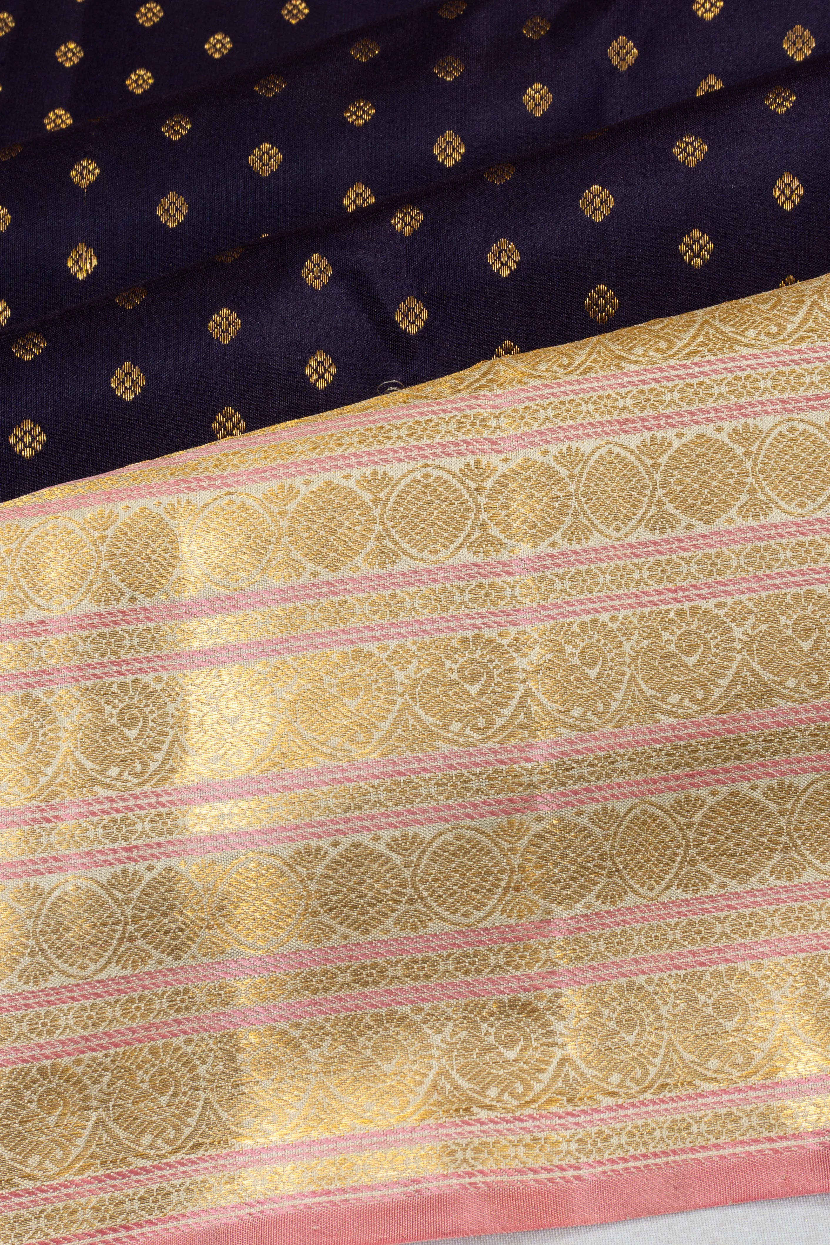 Kanchipuram Silk Brocade Black Saree