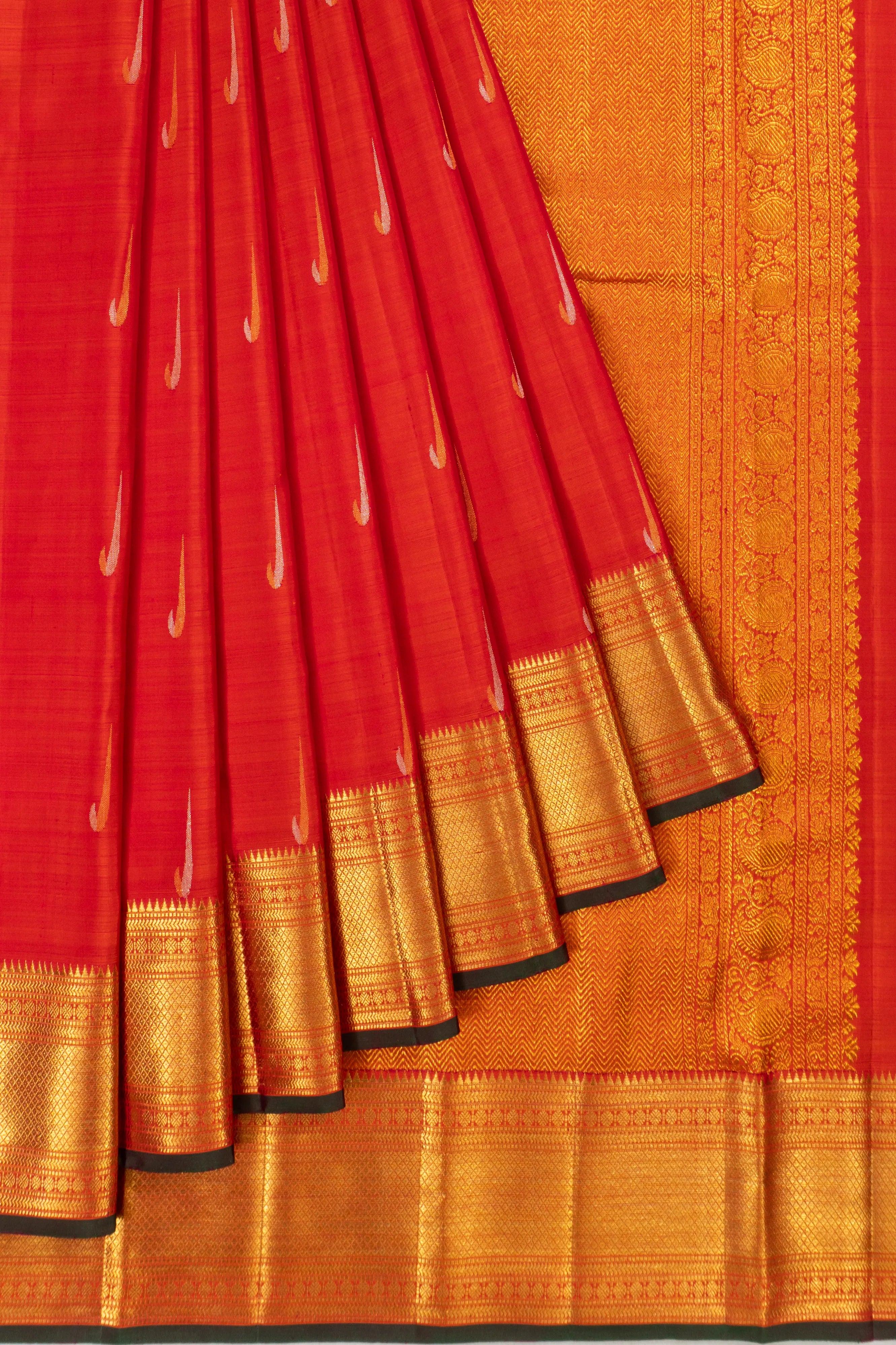 Kanchipuram Silk Butta Red Saree
