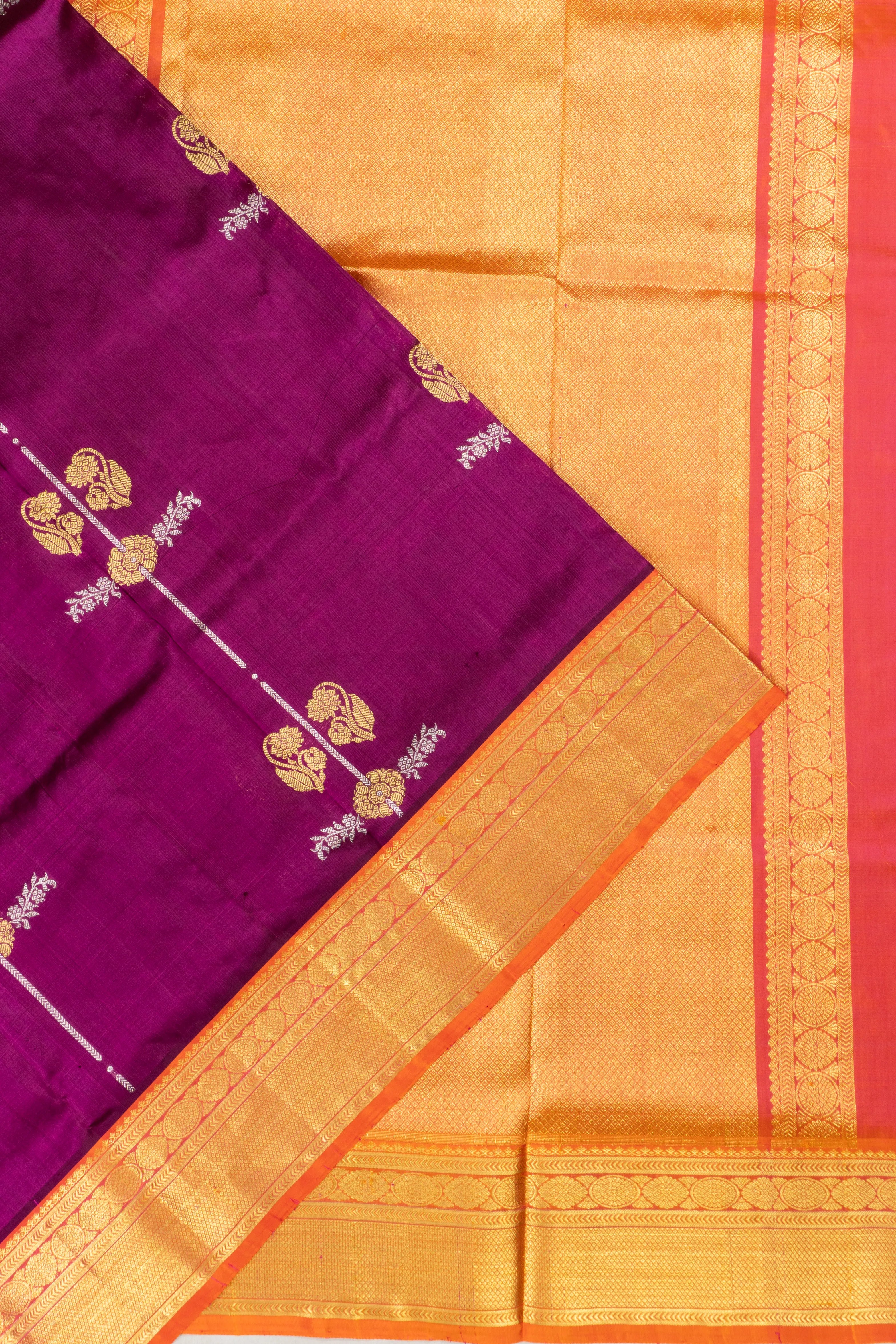 Venkatagiri Silk Brocade Purple Saree