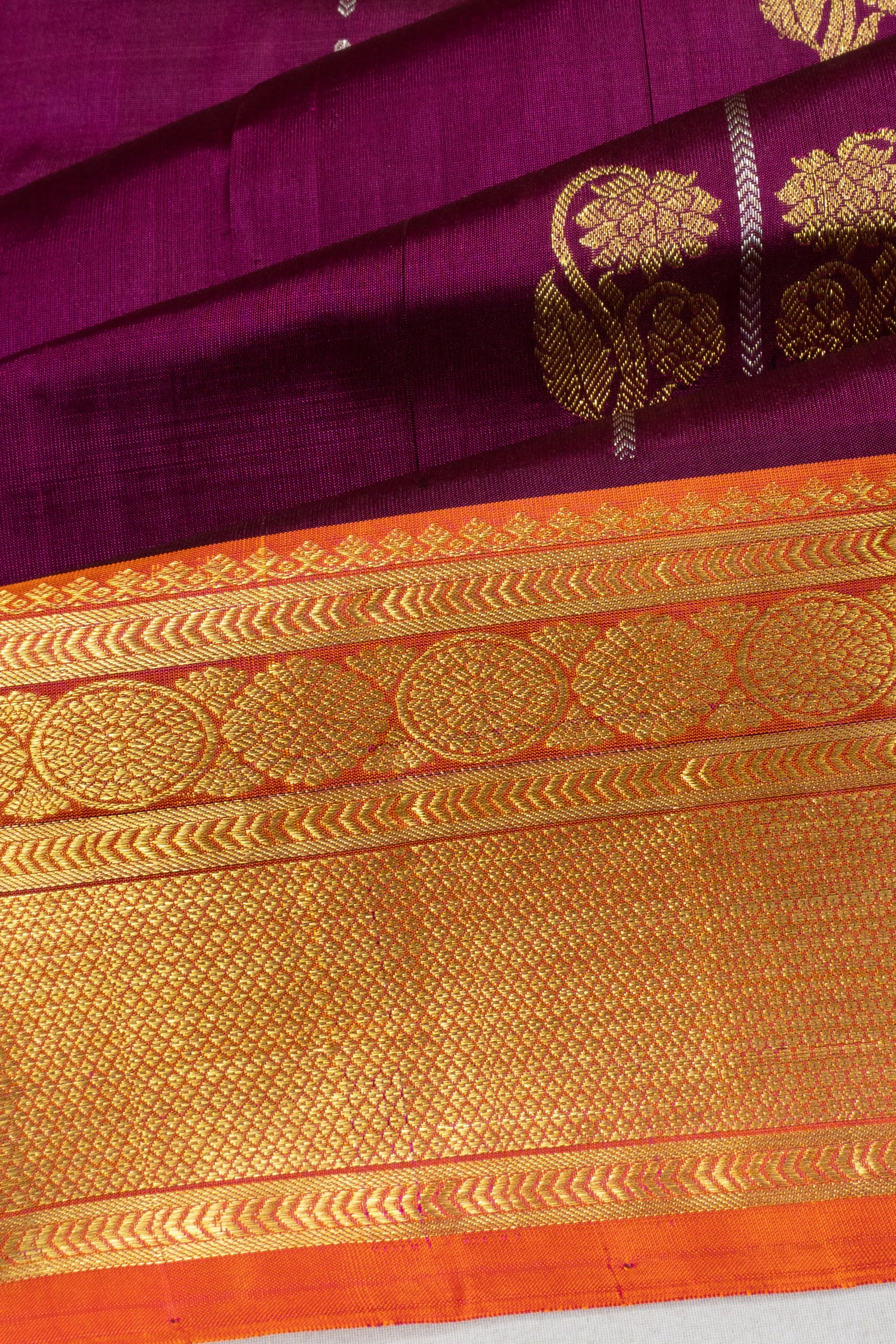 Venkatagiri Silk Brocade Purple Saree