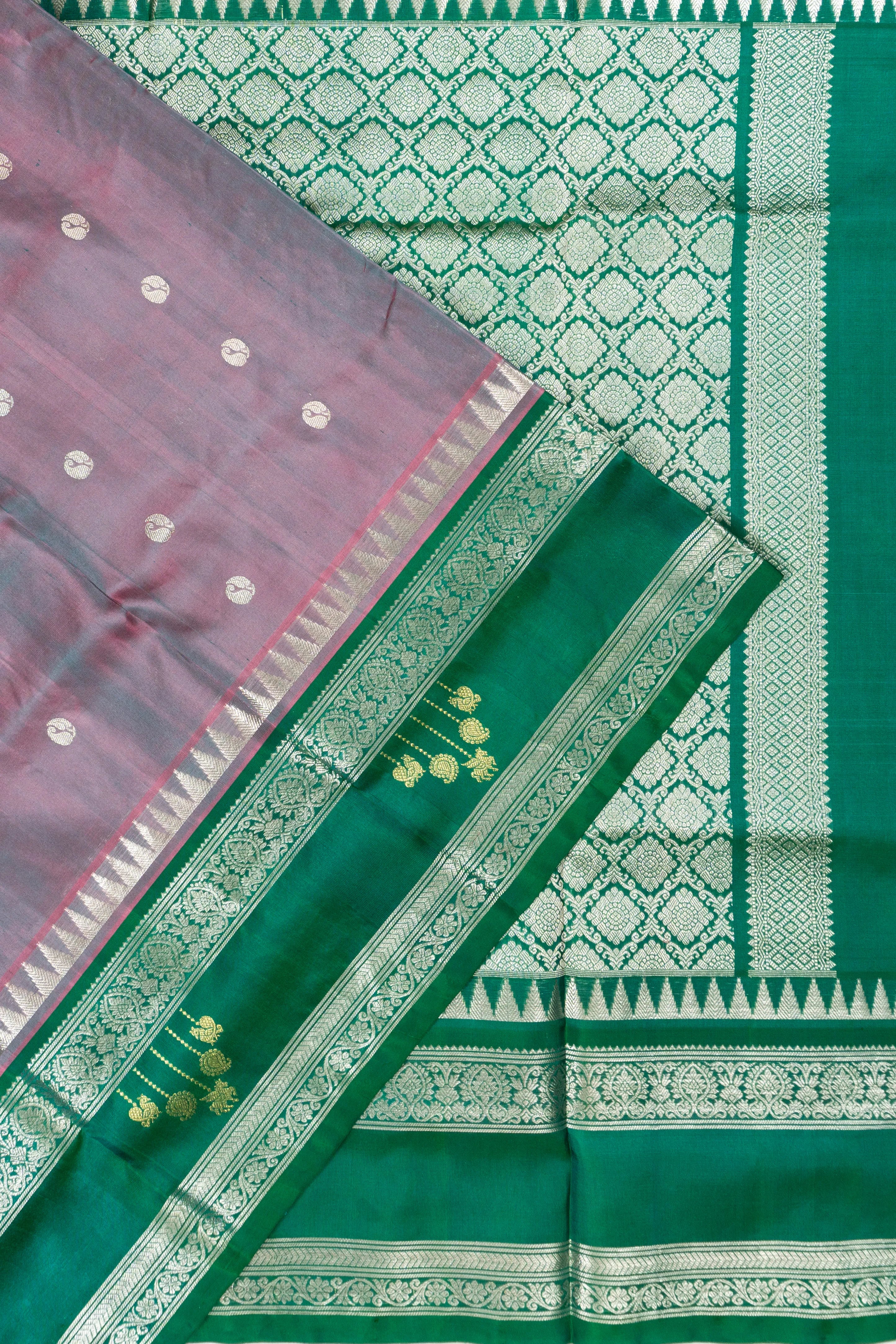 Venkatagiri Silk Butta Lilac Saree