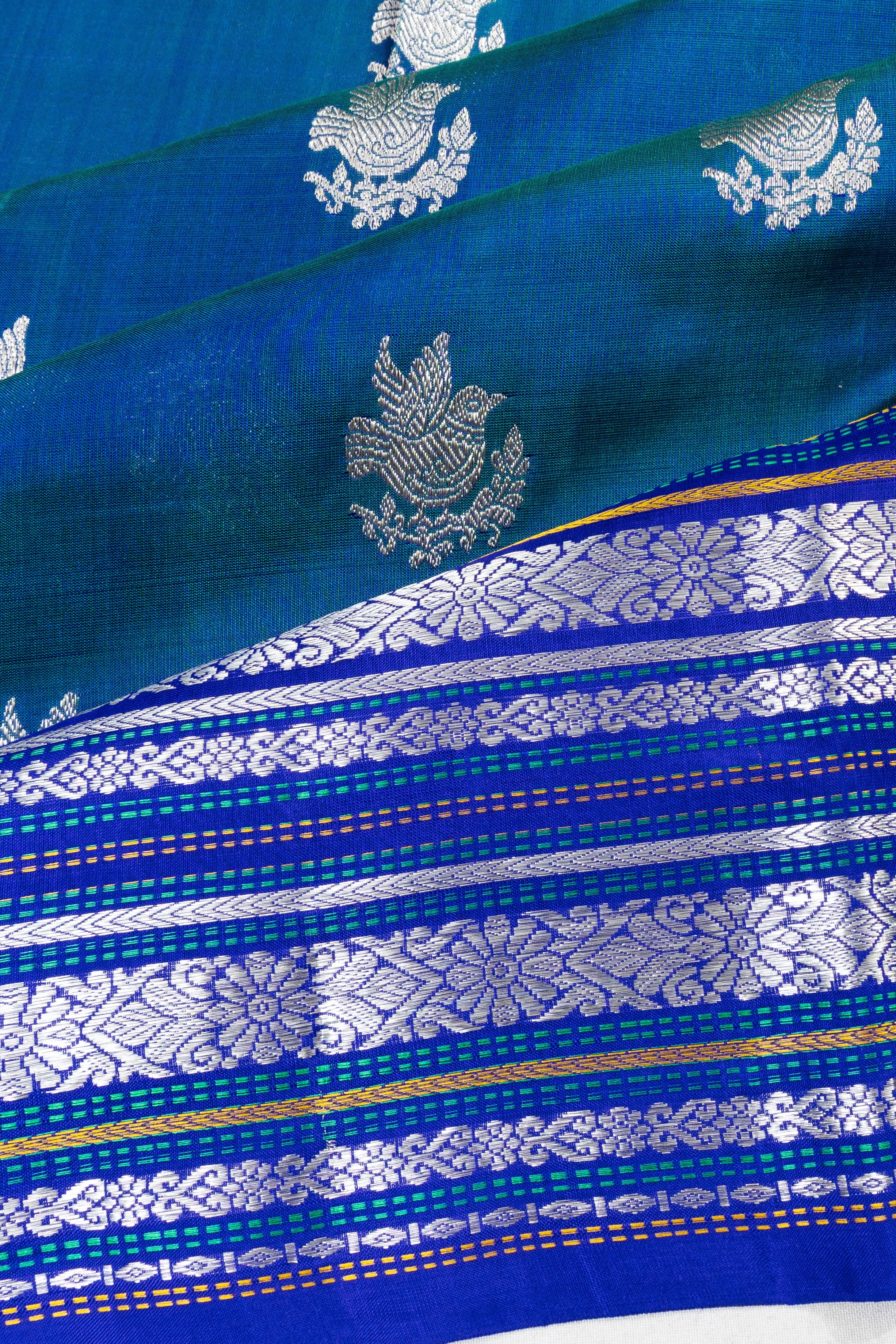 Venkatagiri Silk Butta Blue Saree