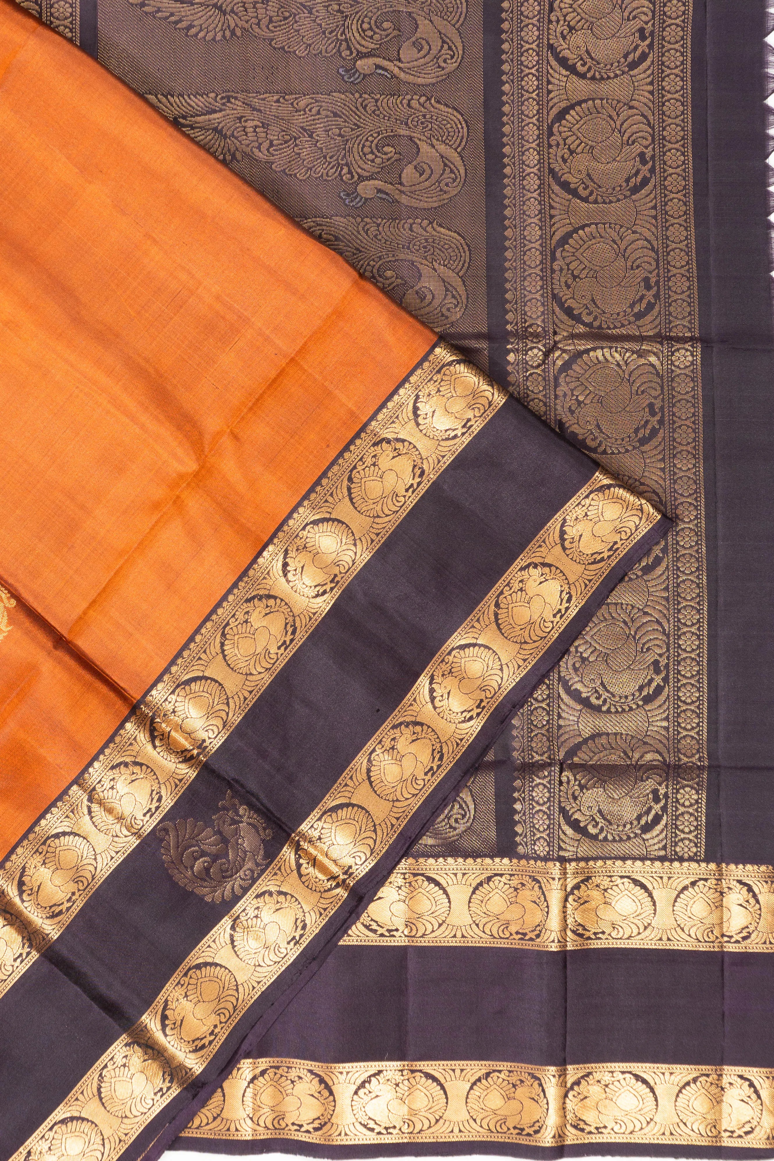 Coimbatore Soft Silk Butta Orange Saree