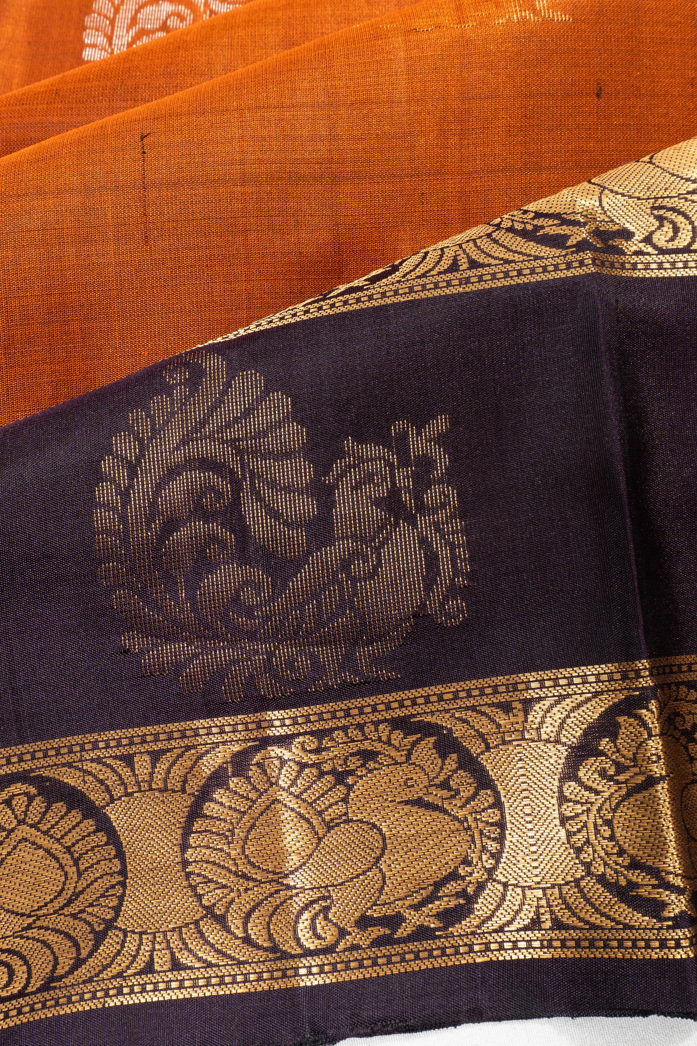 Coimbatore Soft Silk Butta Orange Saree