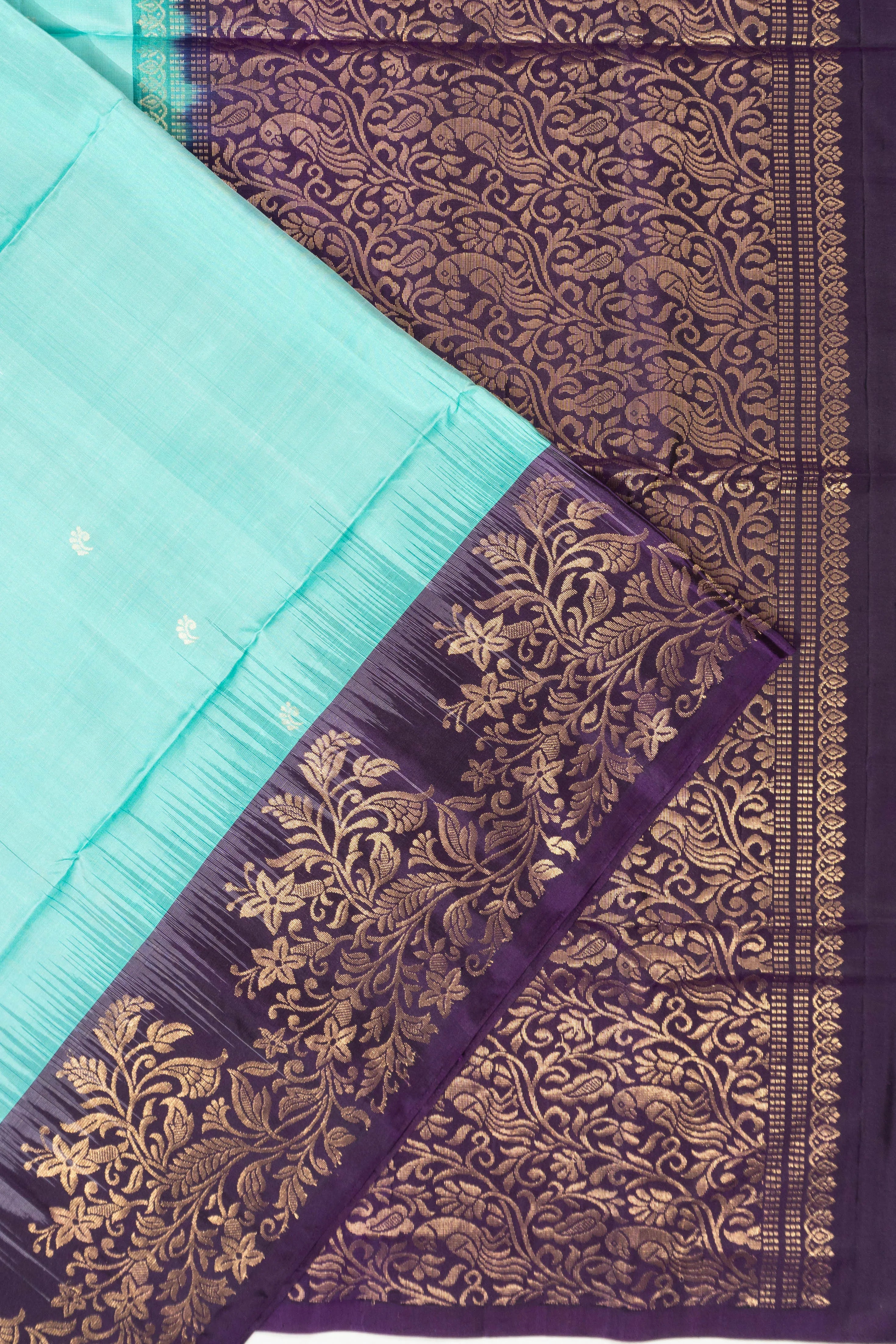 Coimbatore Soft Silk Butta Sky Blue Saree