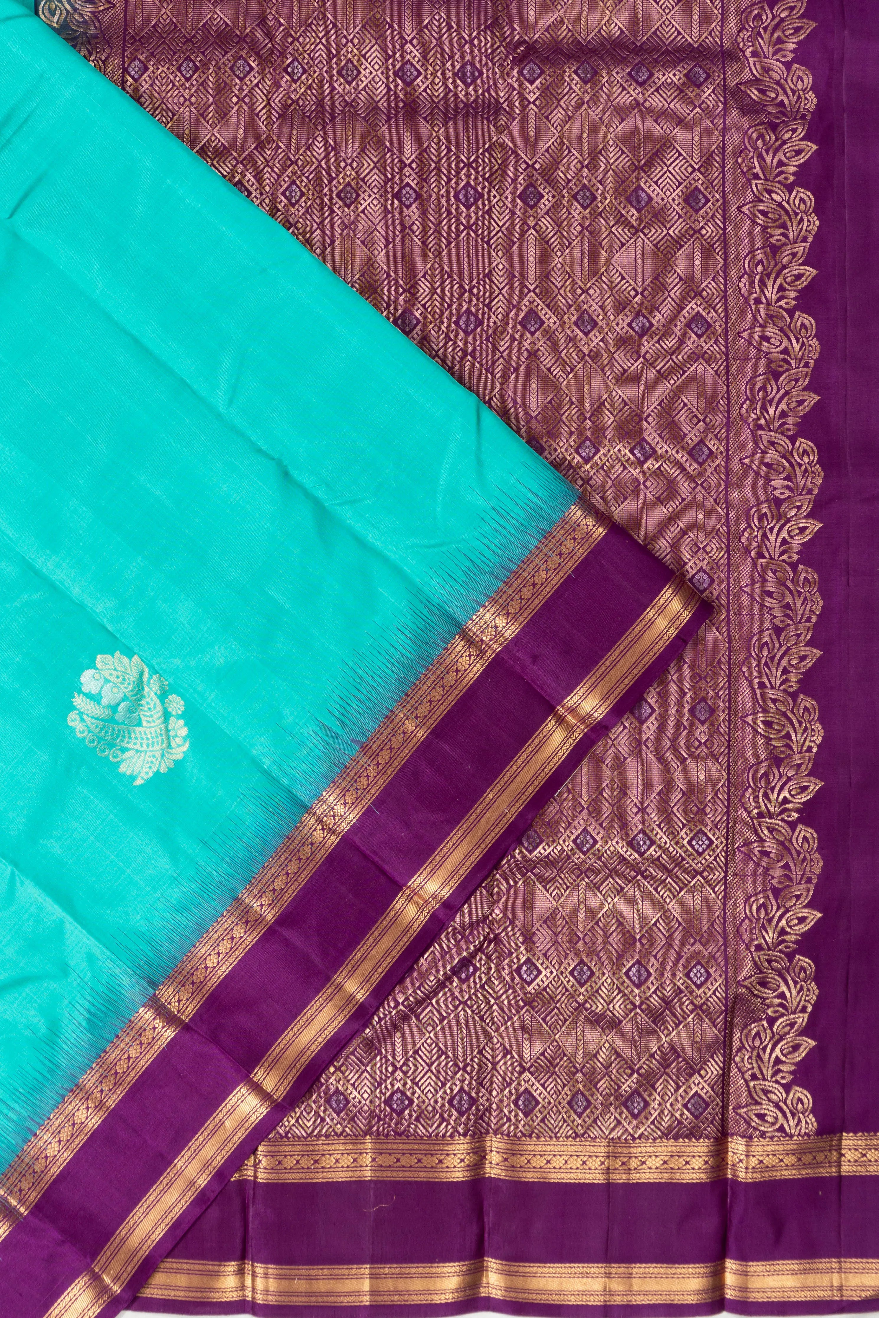 Coimbatore Soft Silk Butta Sky Blue Saree