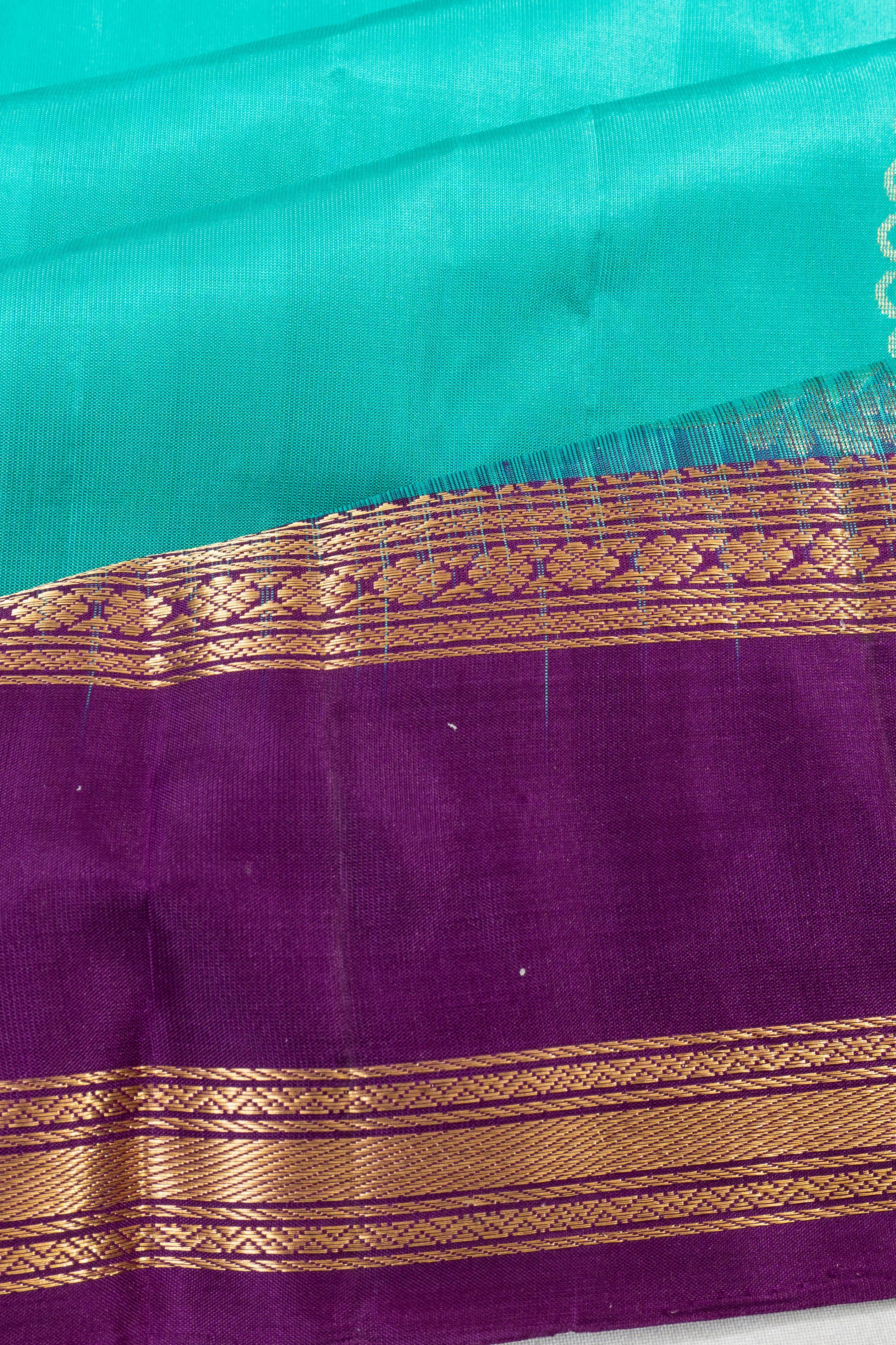 Coimbatore Soft Silk Butta Sky Blue Saree