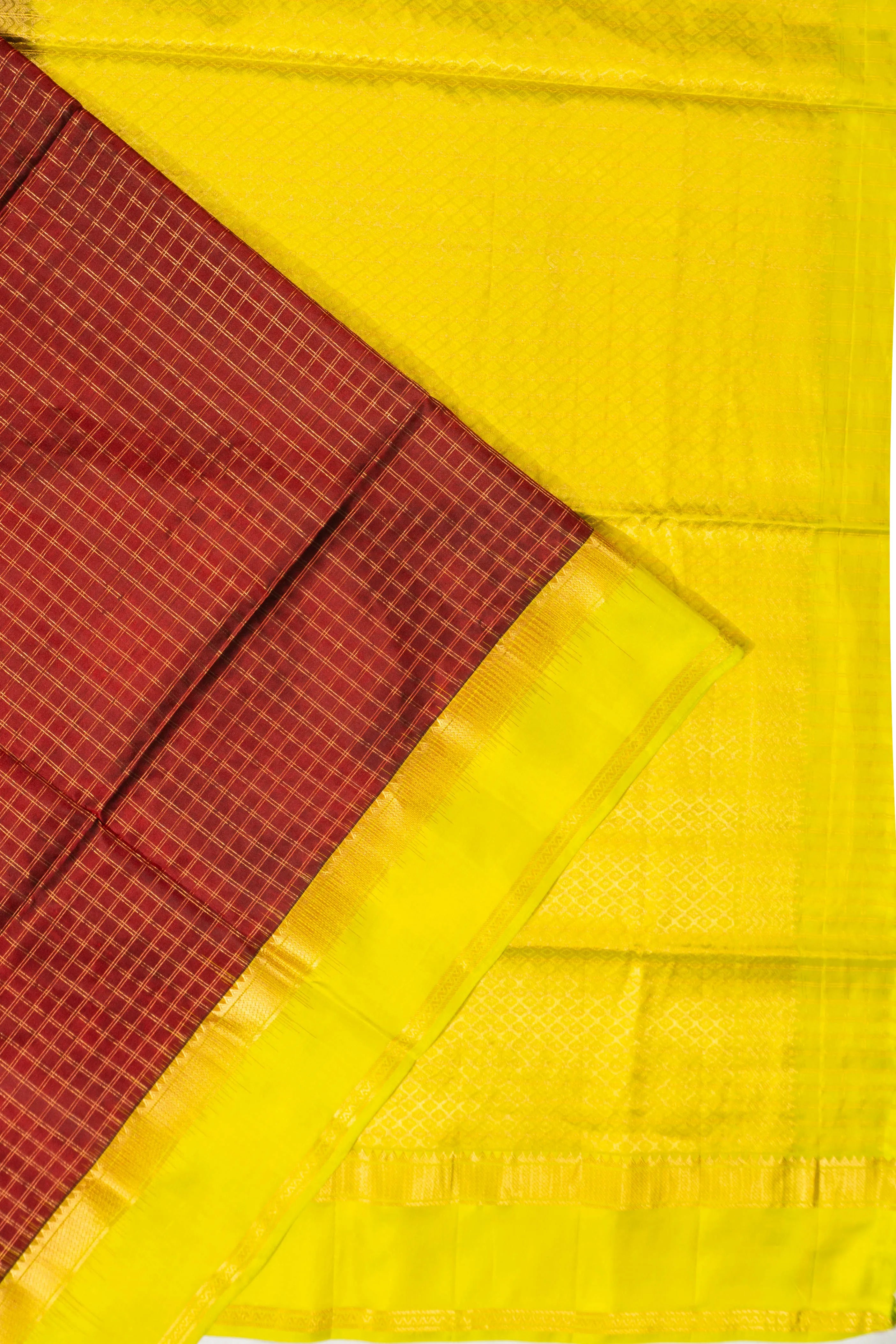 Coimbatore Soft Silk Checks Maroon Saree