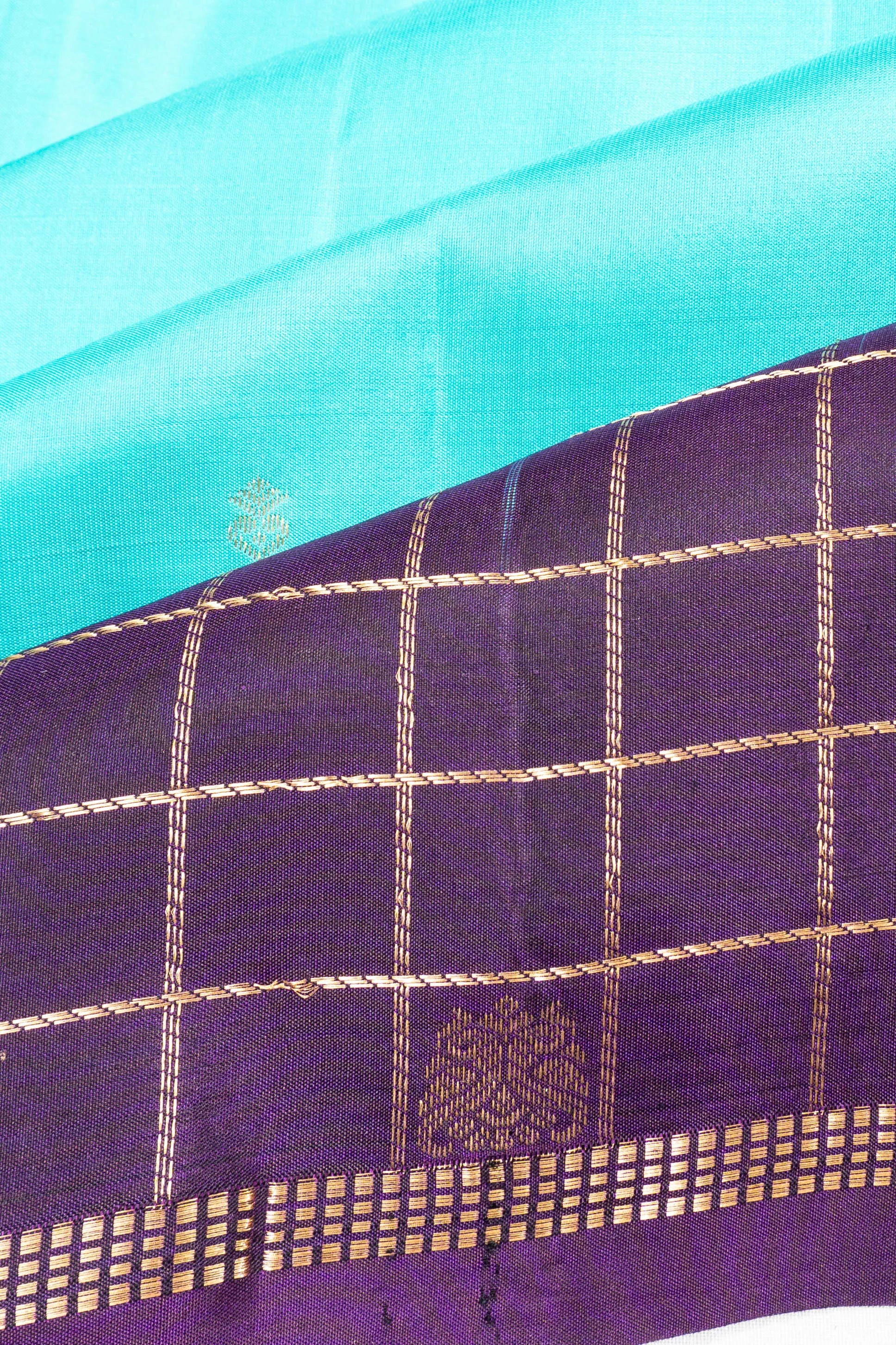 Coimbatore Soft Silk Butta Sky Blue Saree