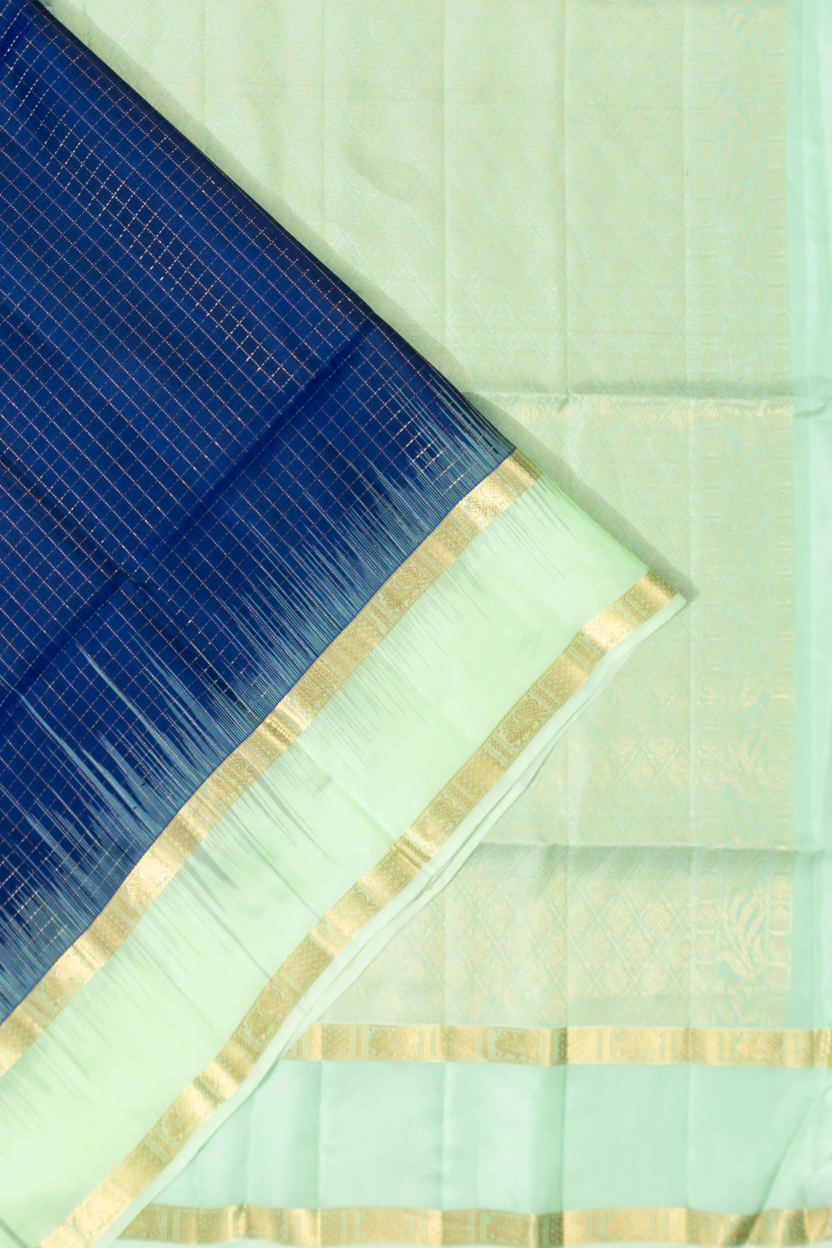 Coimbatore Soft Silk Checks Royal Blue Saree