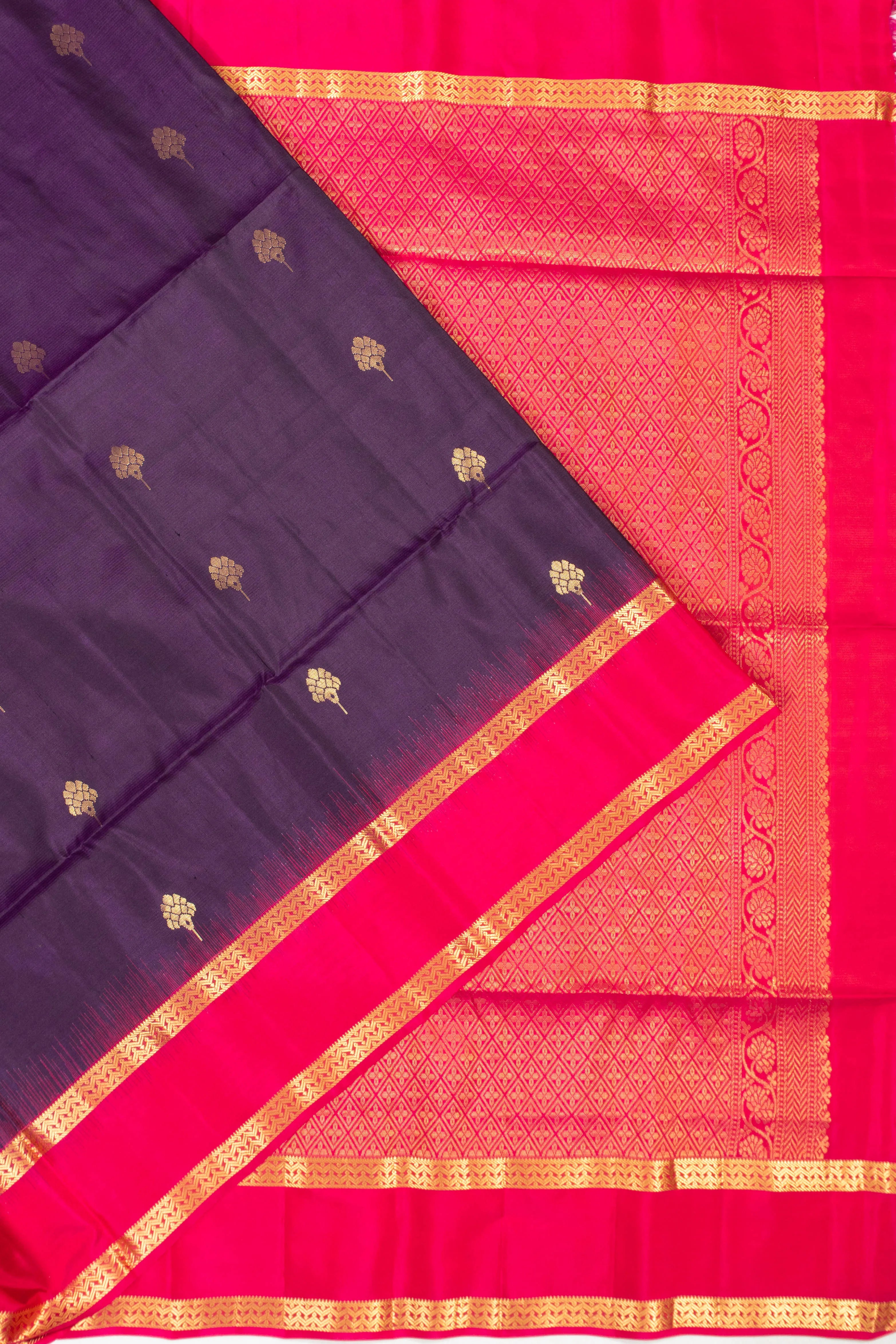 Coimbatore Soft Silk Butta Violet Saree