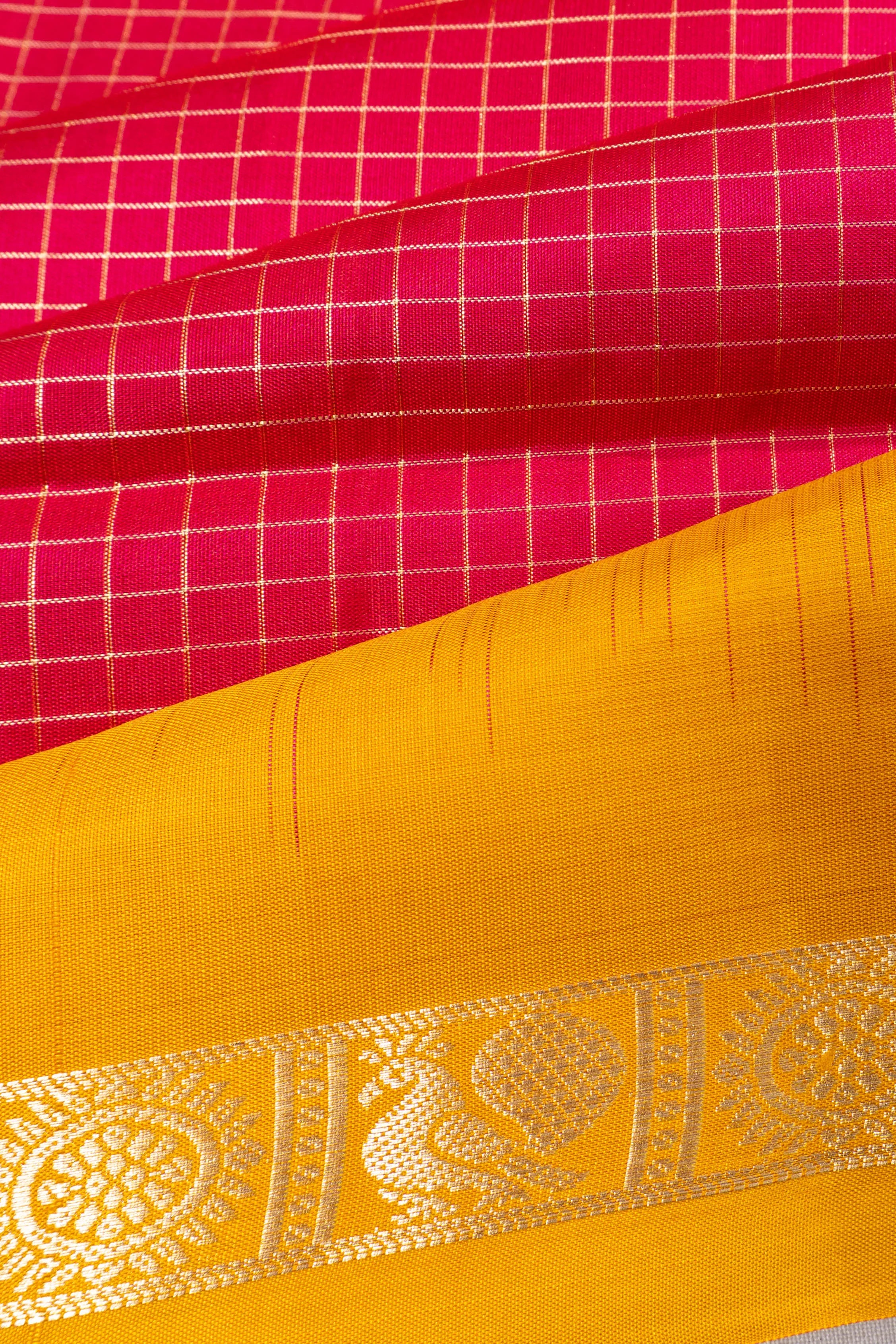 Coimbatore Soft Silk Checks Pink Saree