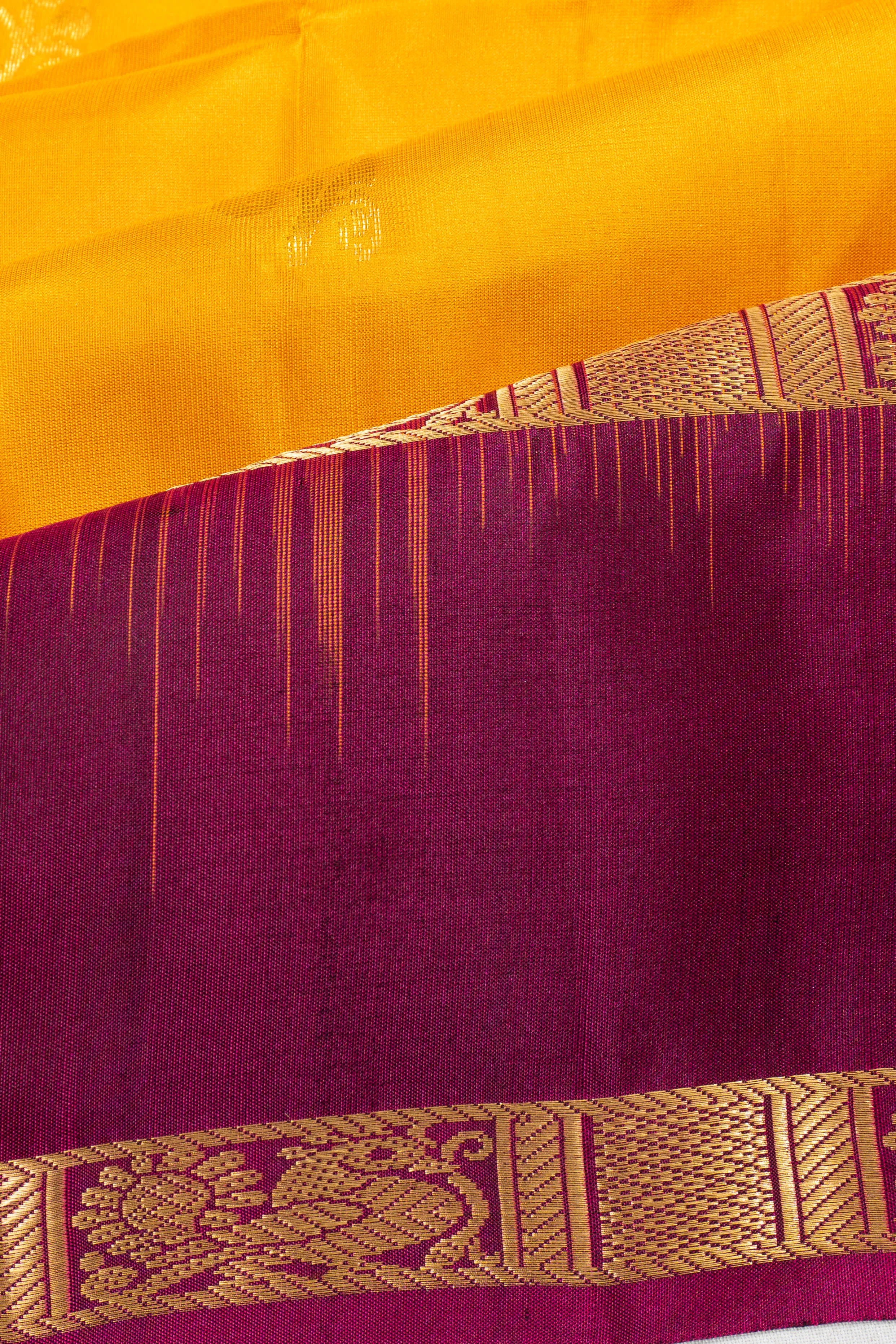 Coimbatore Soft Silk Butta Yellow Saree