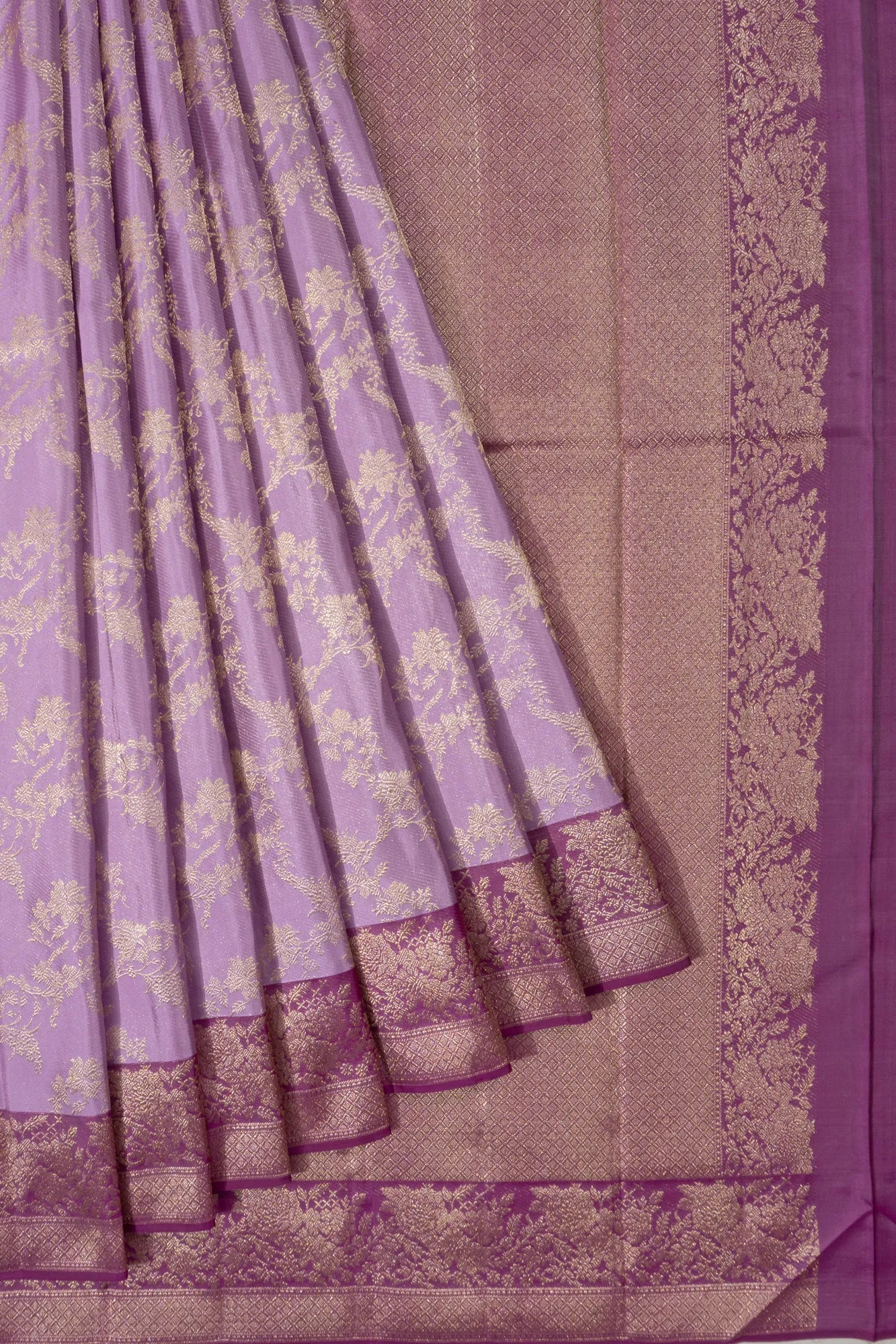 Taranga Kanchi Silk Tissue Jaal Lavender Saree