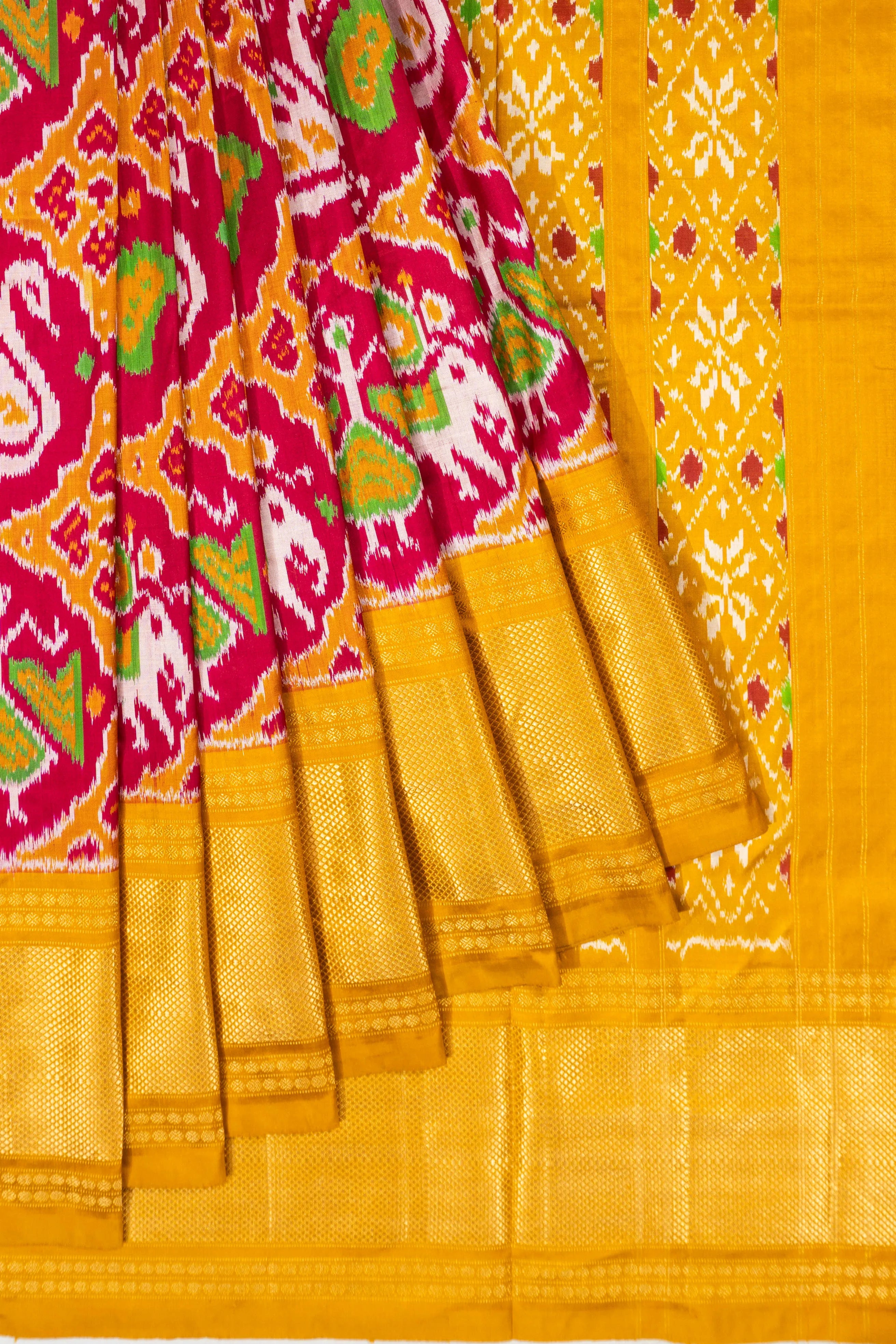 Kanchipuram Silk Ikat Pink Saree
