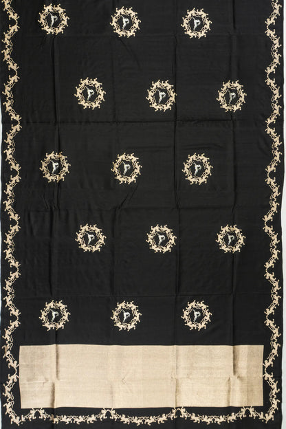 Banarasi Silk Butta Black Saree