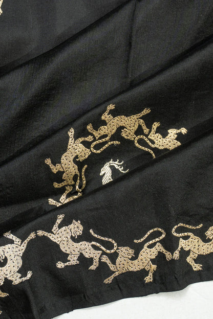 Banarasi Silk Butta Black Saree
