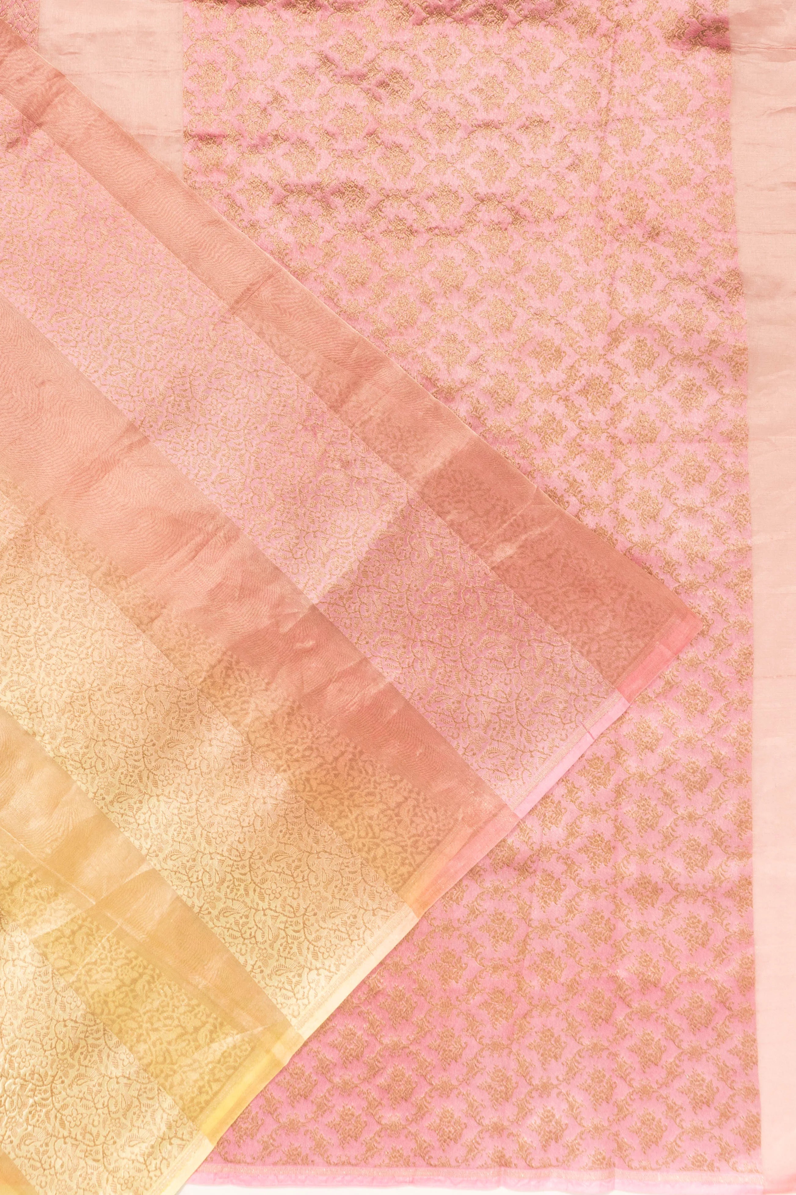 Organza Tissue Brocade Multicolour Saree