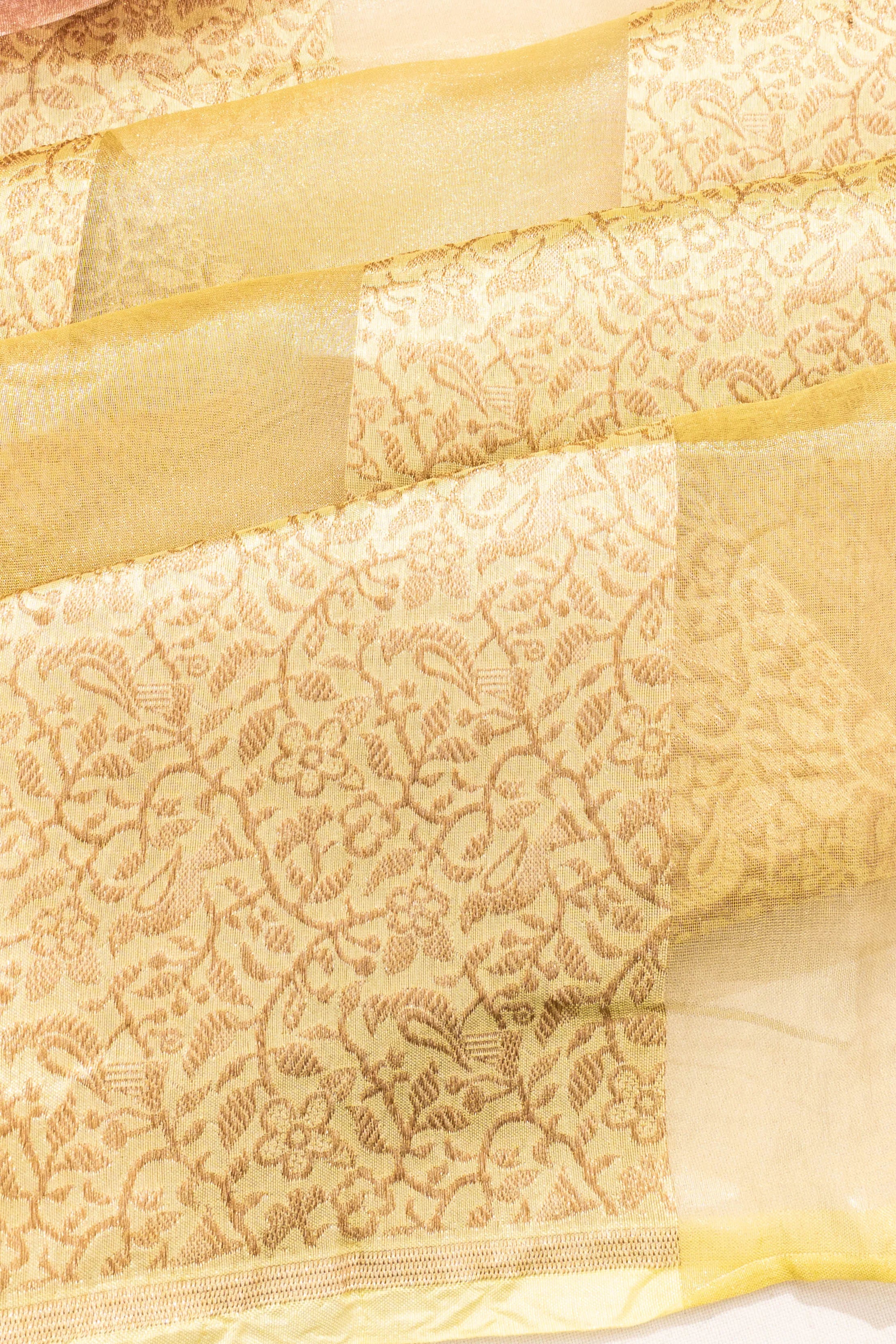 Organza Tissue Brocade Multicolour Saree