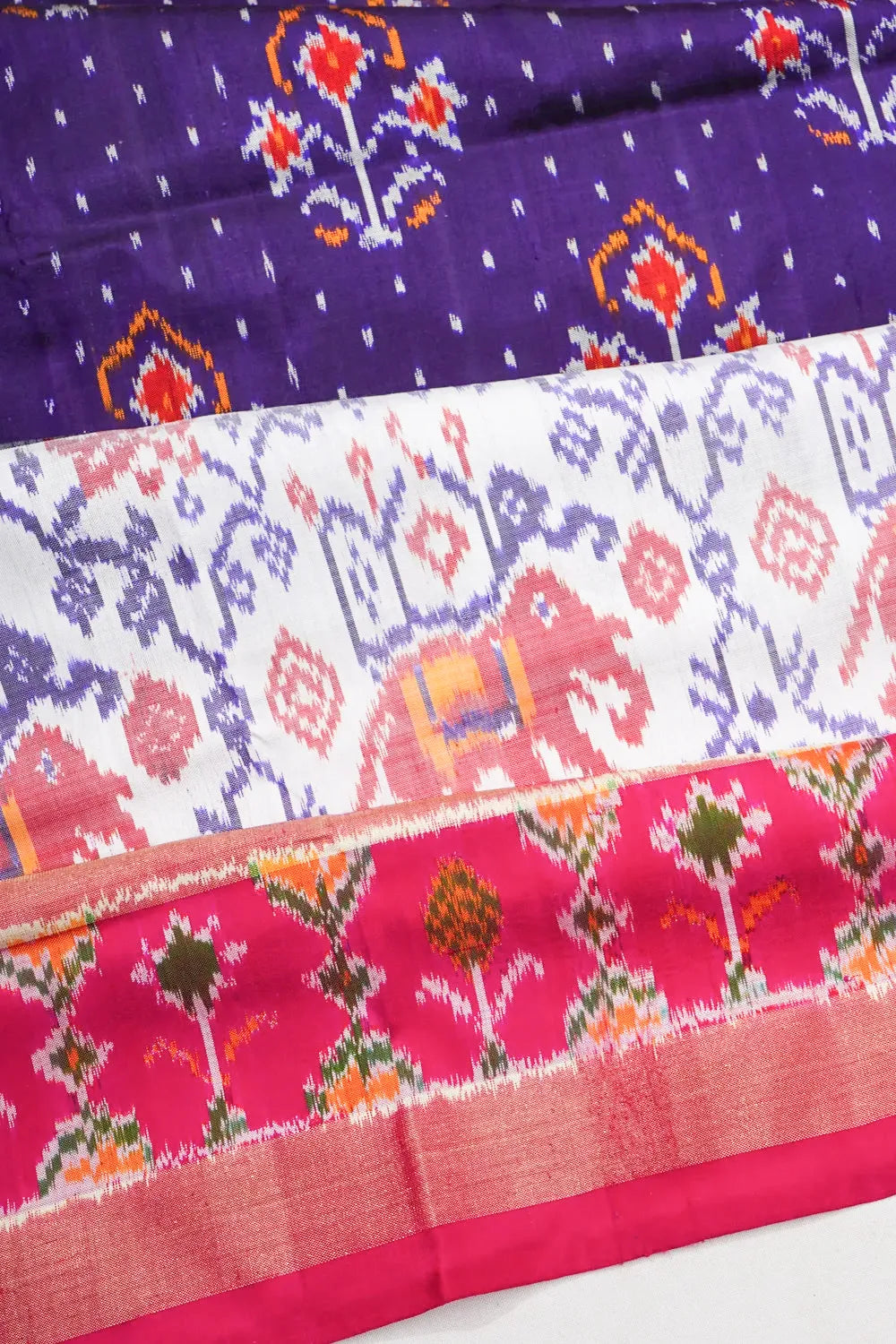 Pochampally Silk Ikat Dark Blue Saree
