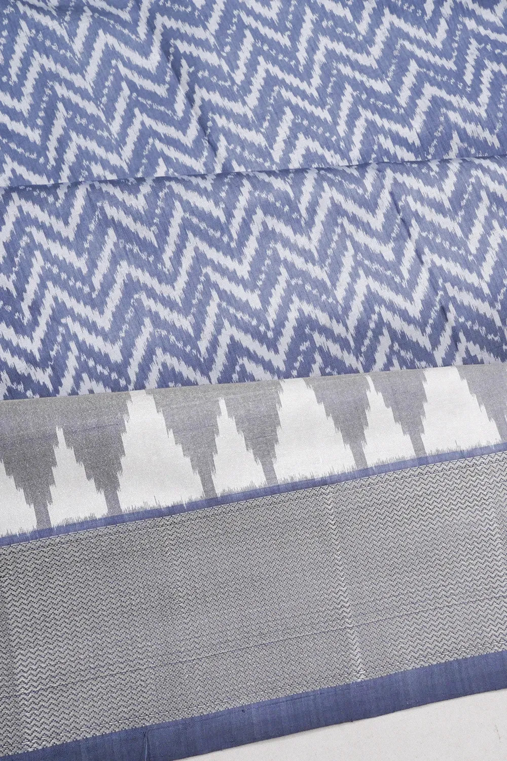 Pochampally Silk Ikat Grey saree