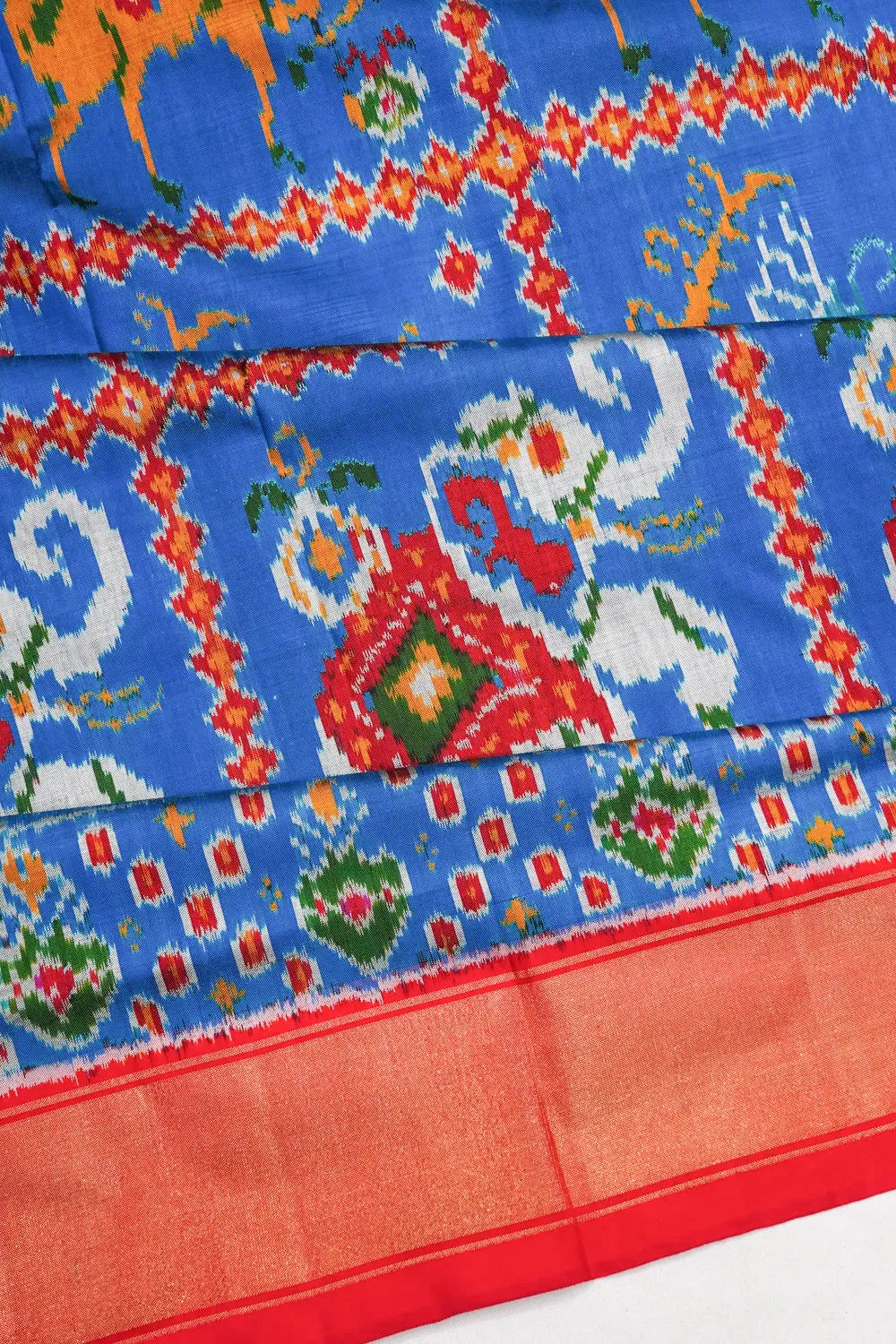 Pochampally Silk Ikat Blue Saree