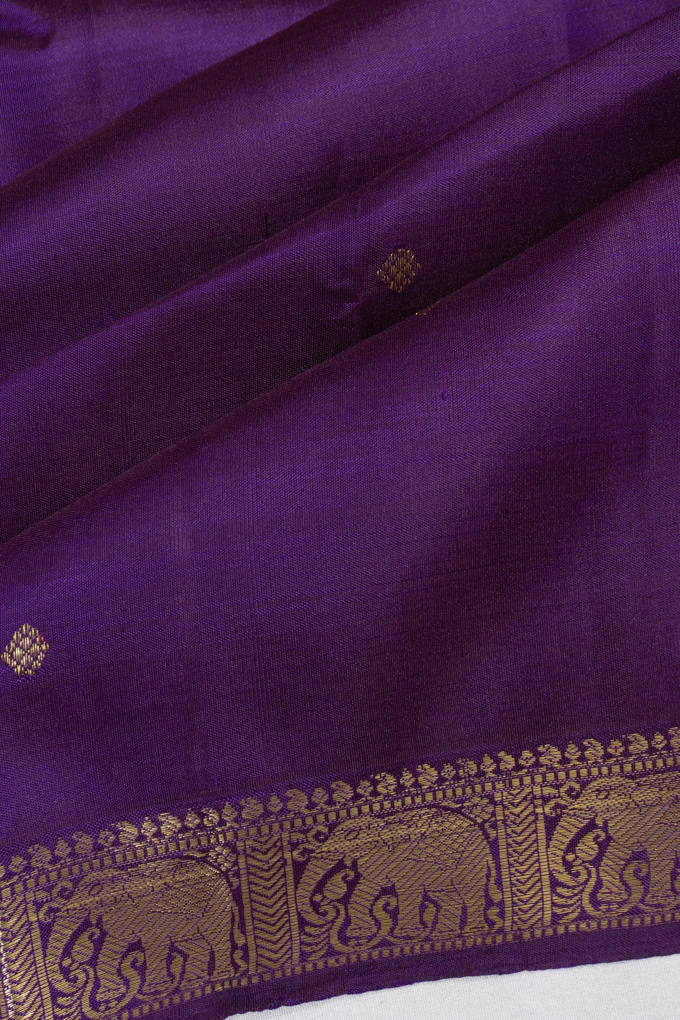 Kanchipuram Silk Butta Violet Saree