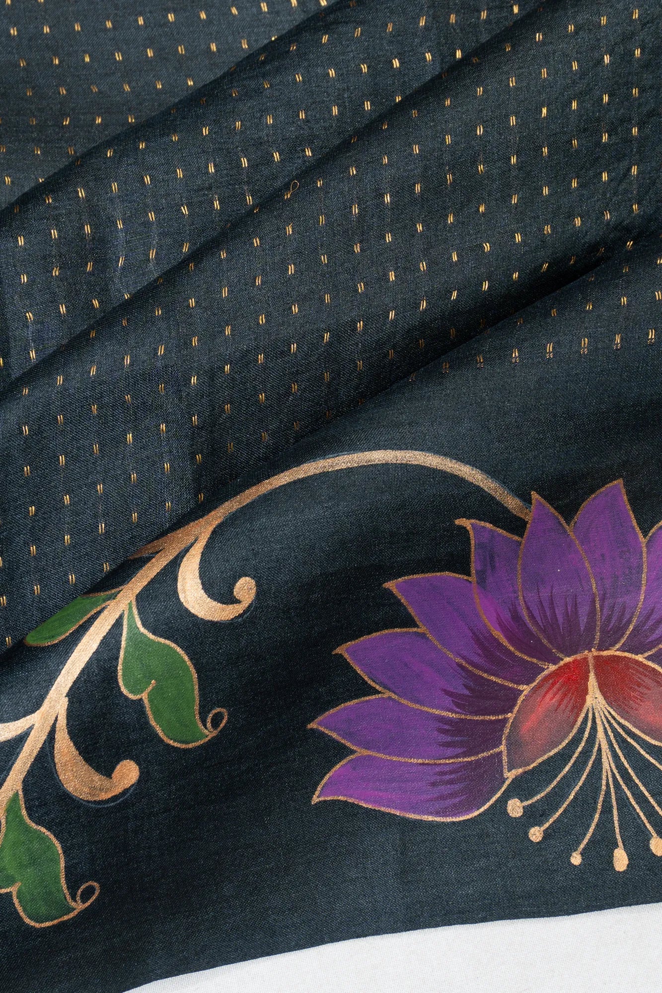 Tussar Brocade Grey Saree