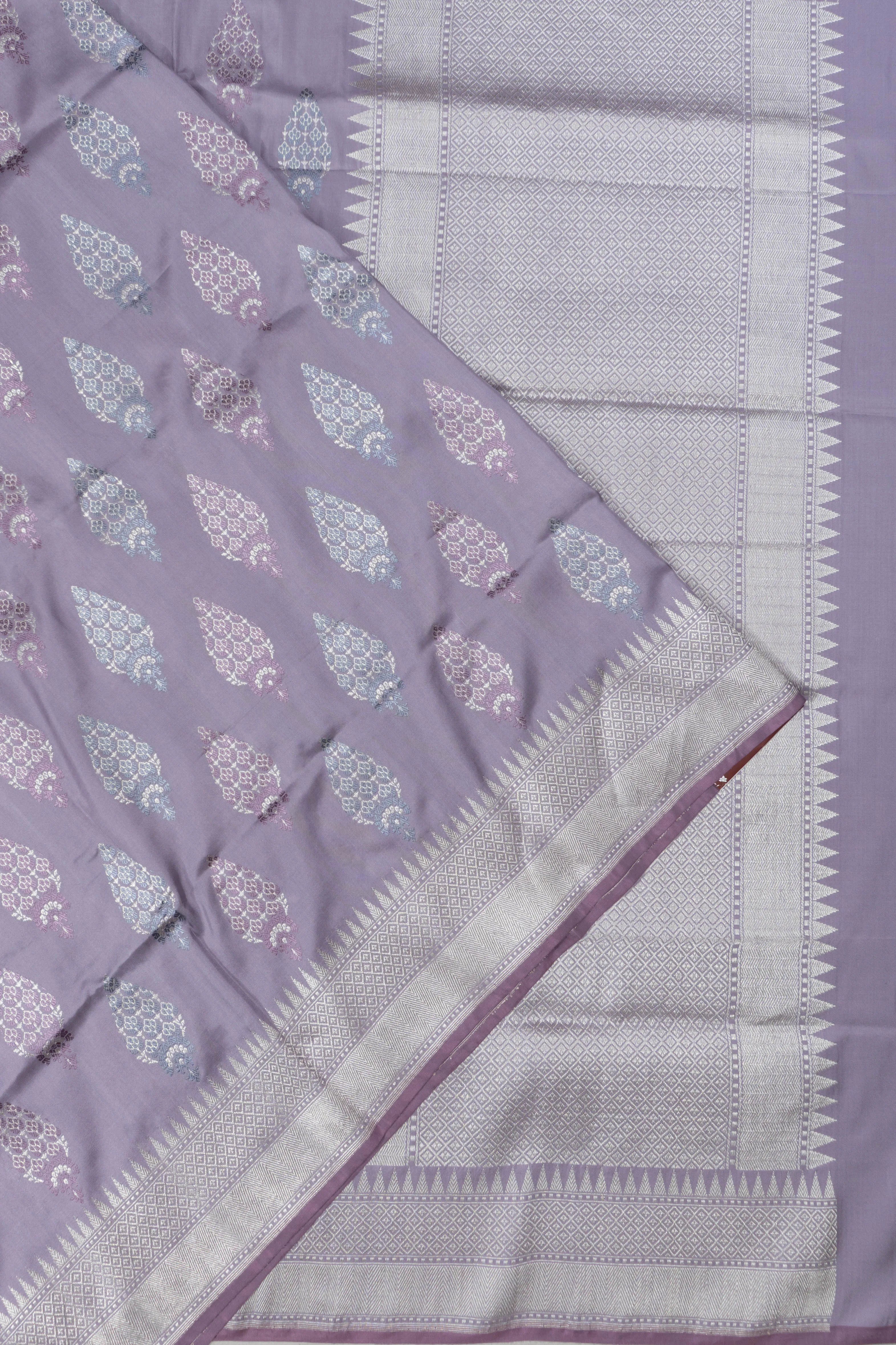 Banarasi Silk Brocade Lavender Saree
