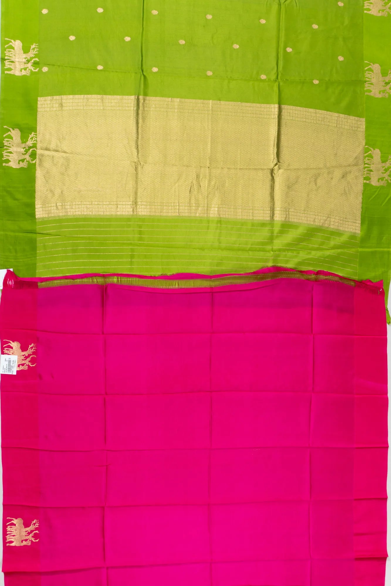 Banarasi Katan Silk Butta Green Saree