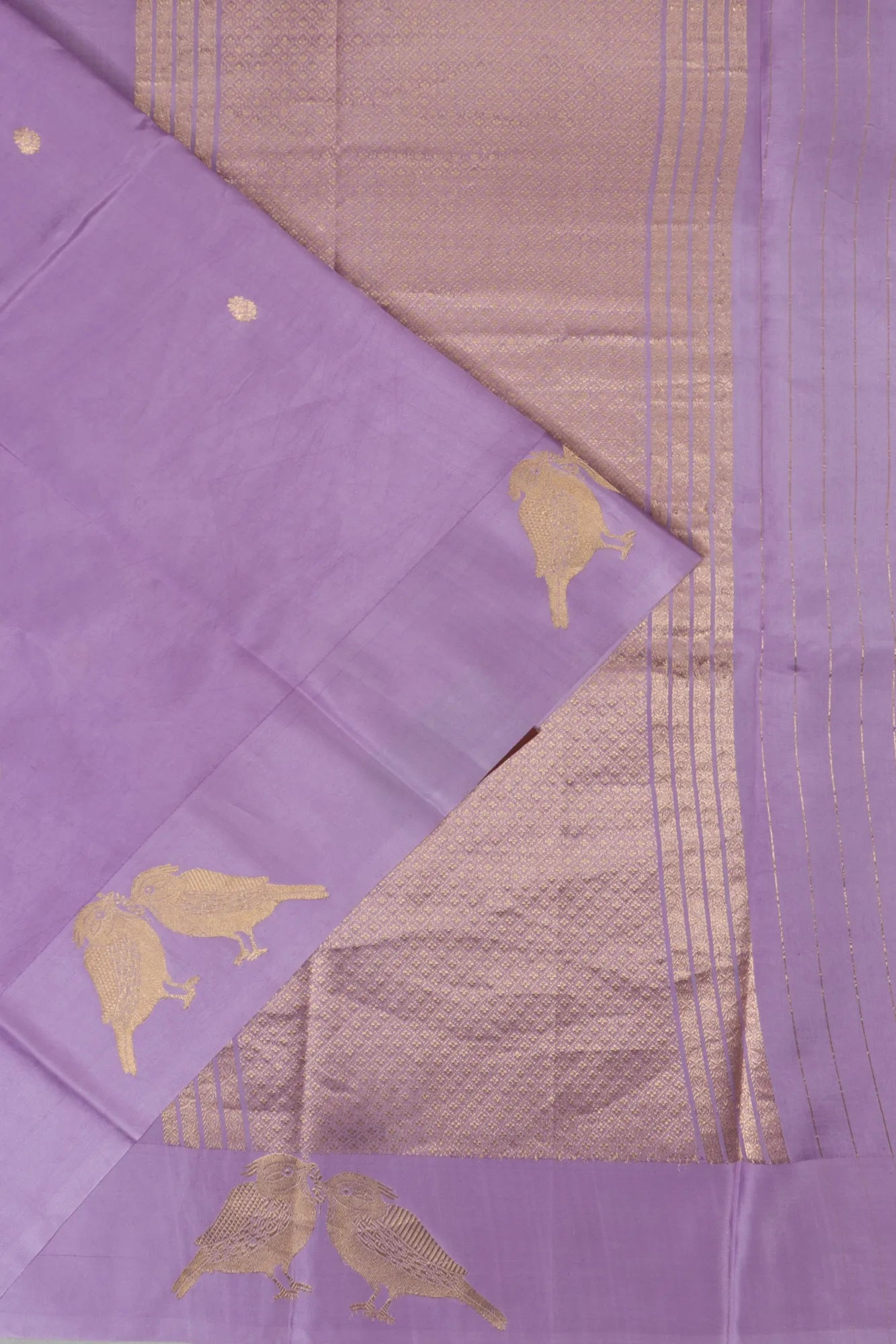 Banarasi Katan Silk Butta Lavender Saree