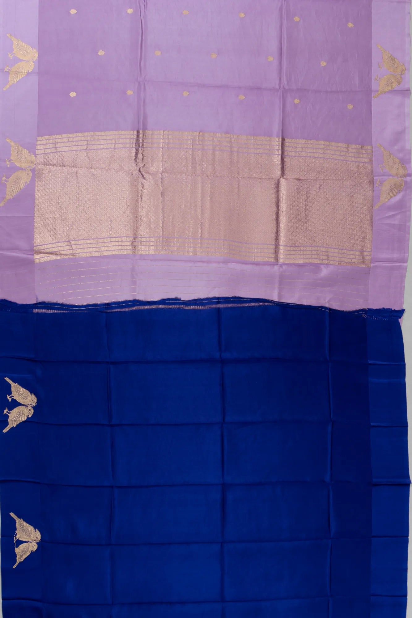 Banarasi Katan Silk Butta Lavender Saree