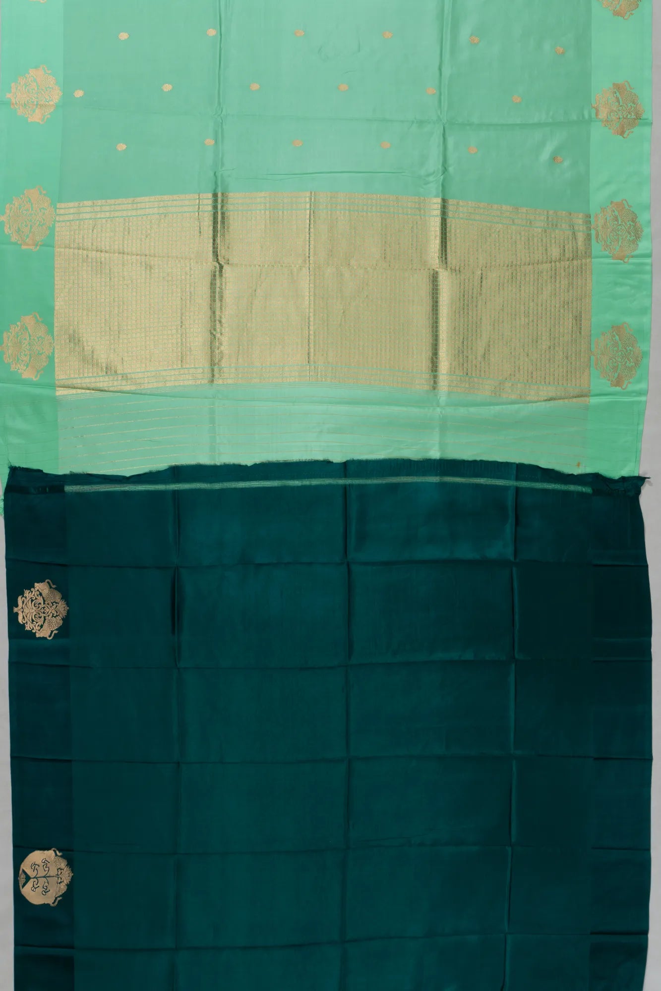 Banarasi Katan Silk Butta Green Saree