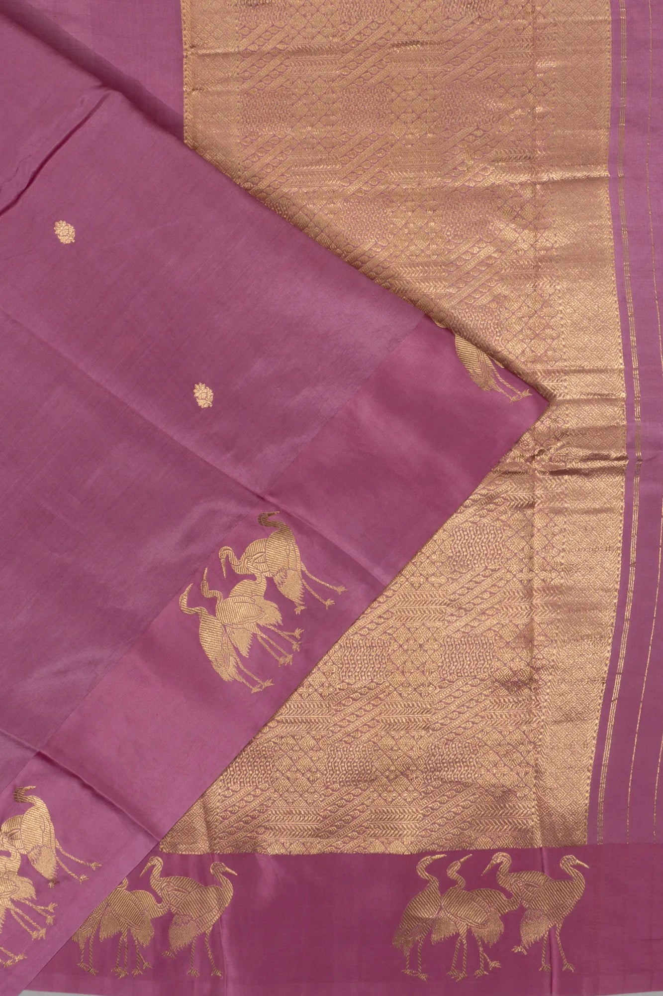 Banarasi Katan Silk Butta Lavender Saree
