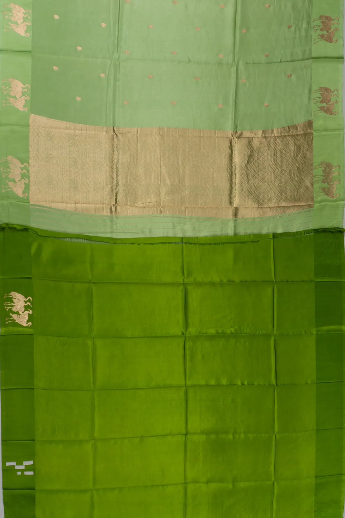 Banarasi Katan Silk Butta Green Saree