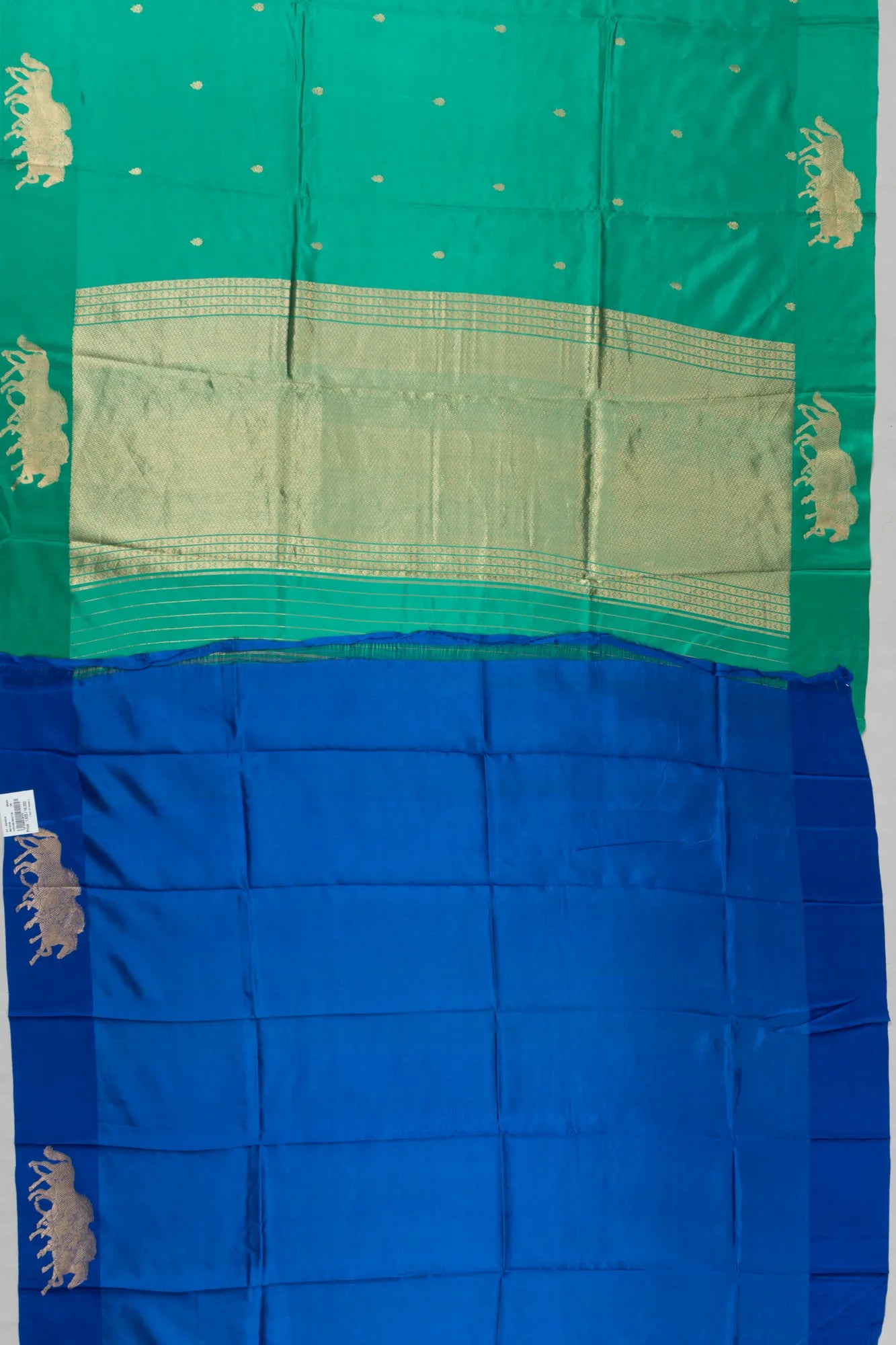 Banarasi Katan Silk Butta Green Saree