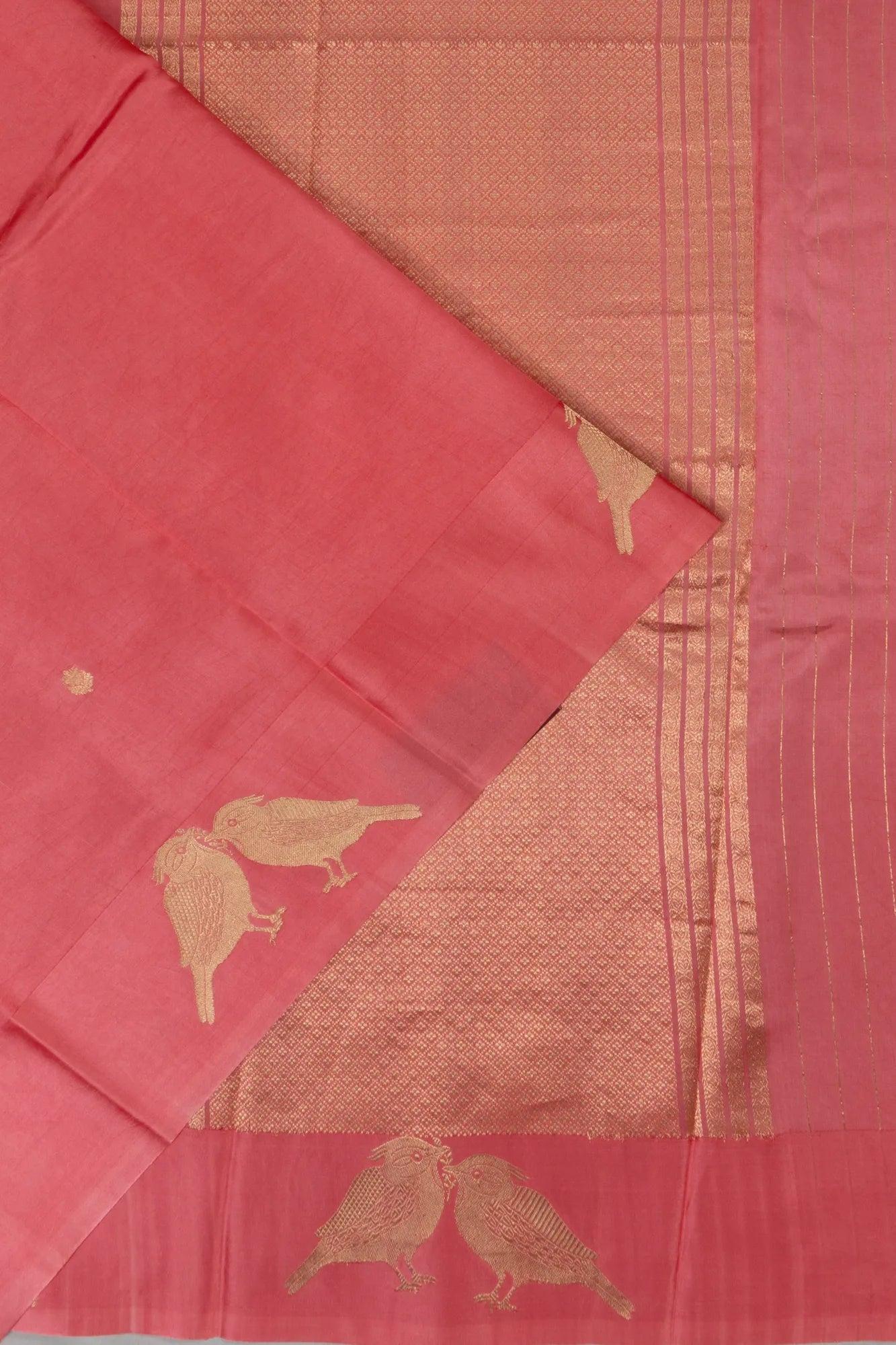 Banarasi Katan Silk Butta Peach Saree