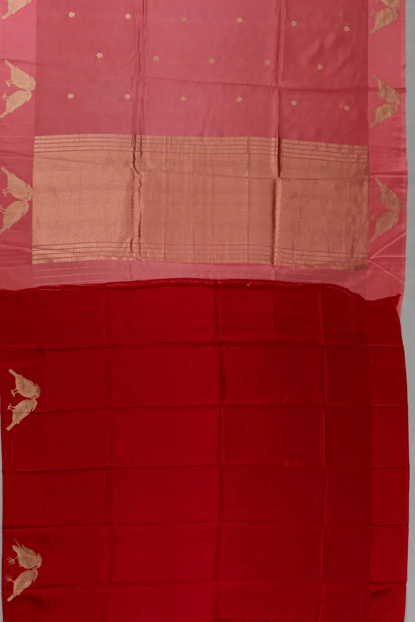 Banarasi Katan Silk Butta Peach Saree
