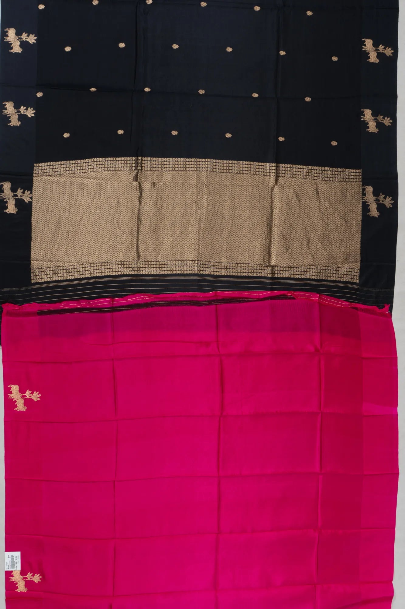 Banarasi Katan Silk Butta Black Saree With Pichwai Border
