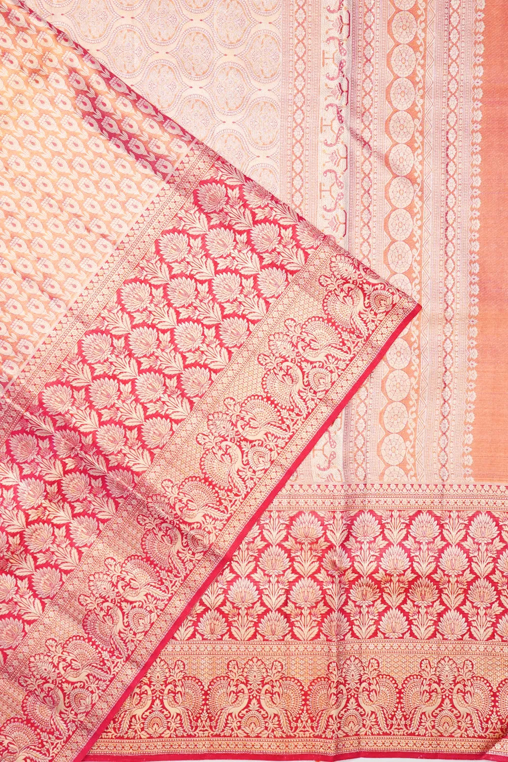 Kanchipuram Silk Tissue Pink Saree