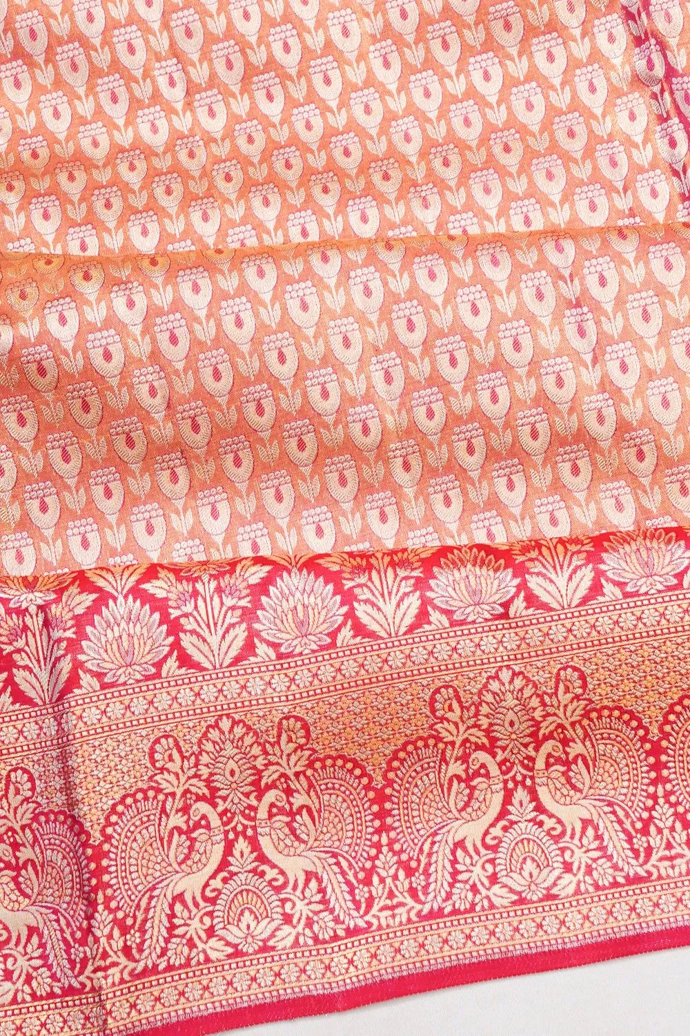 Kanchipuram Silk Tissue Pink Saree