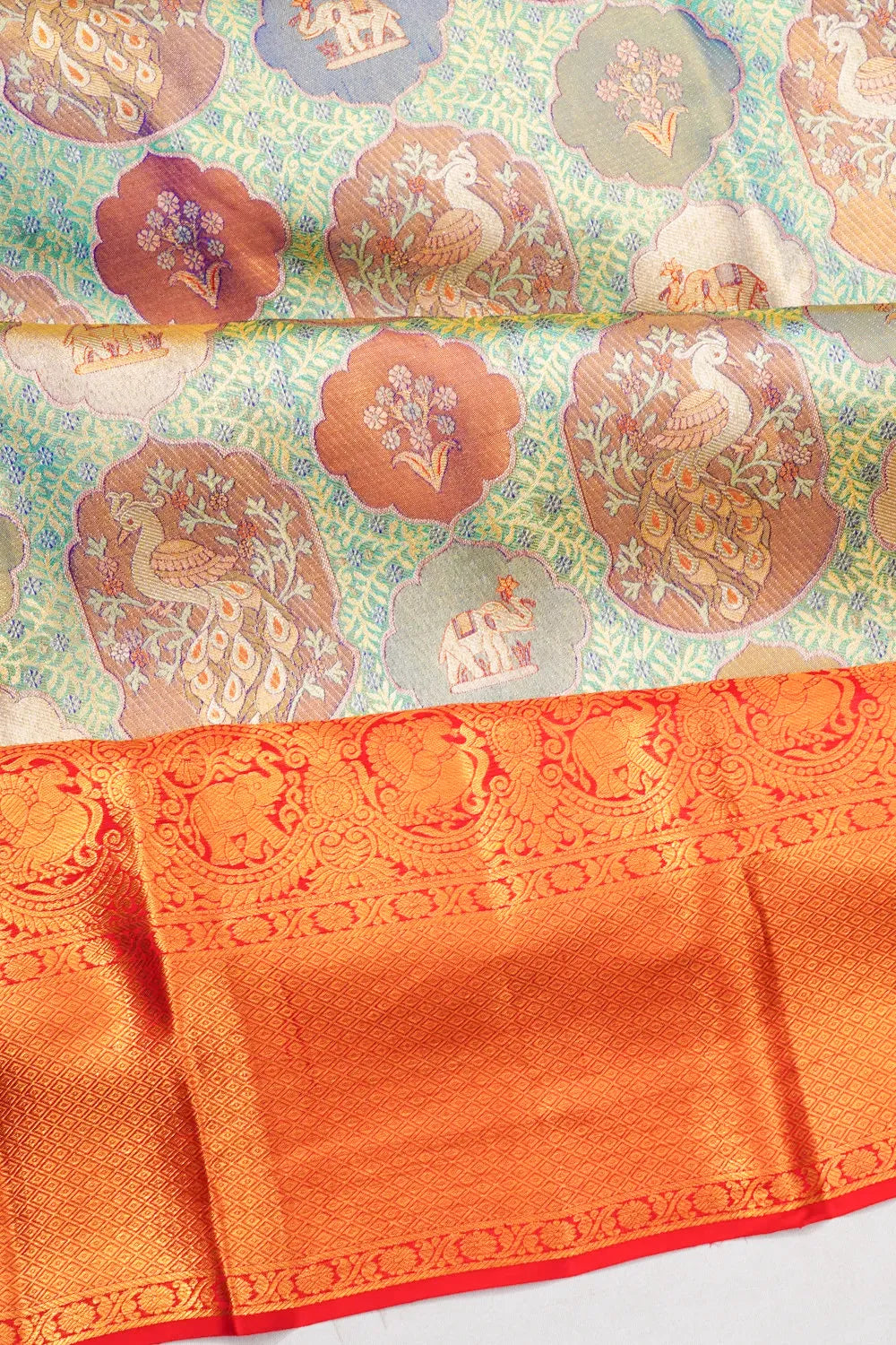 Taranga Kanchi Silk Brocade Blue Saree