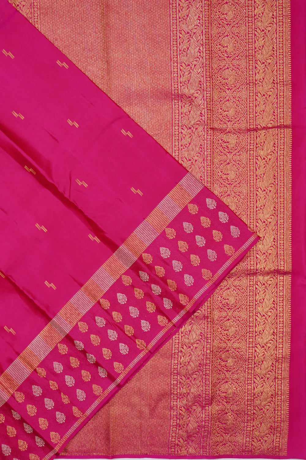 Taranga Kanchi Silk Brocade Rani Pink Saree