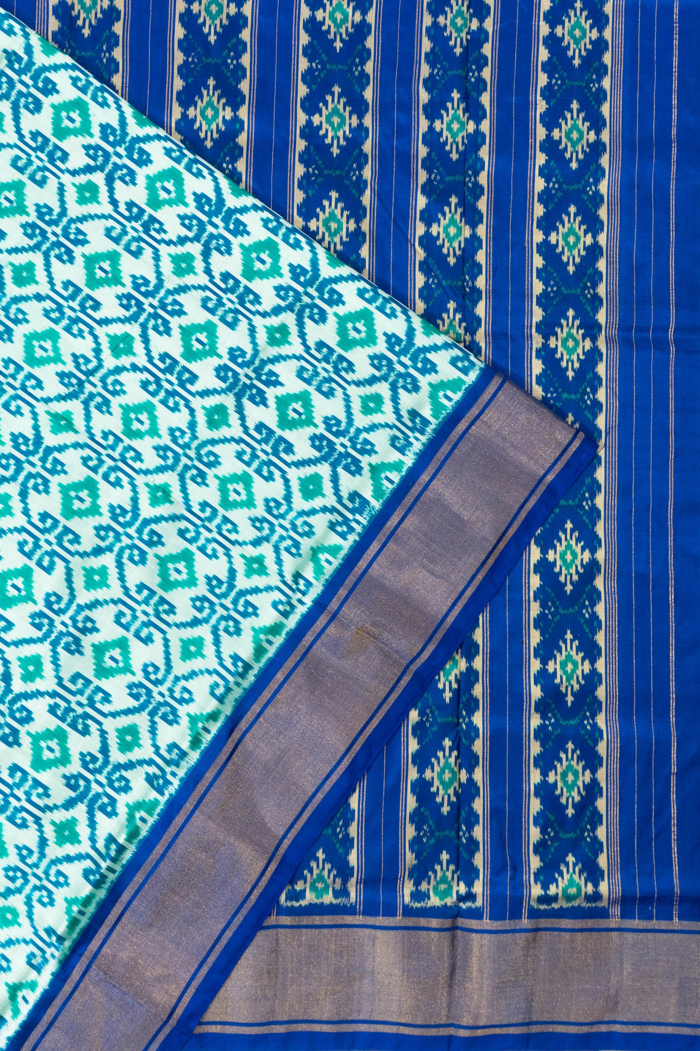 Pochampally Silk Ikat Sky Blue Saree