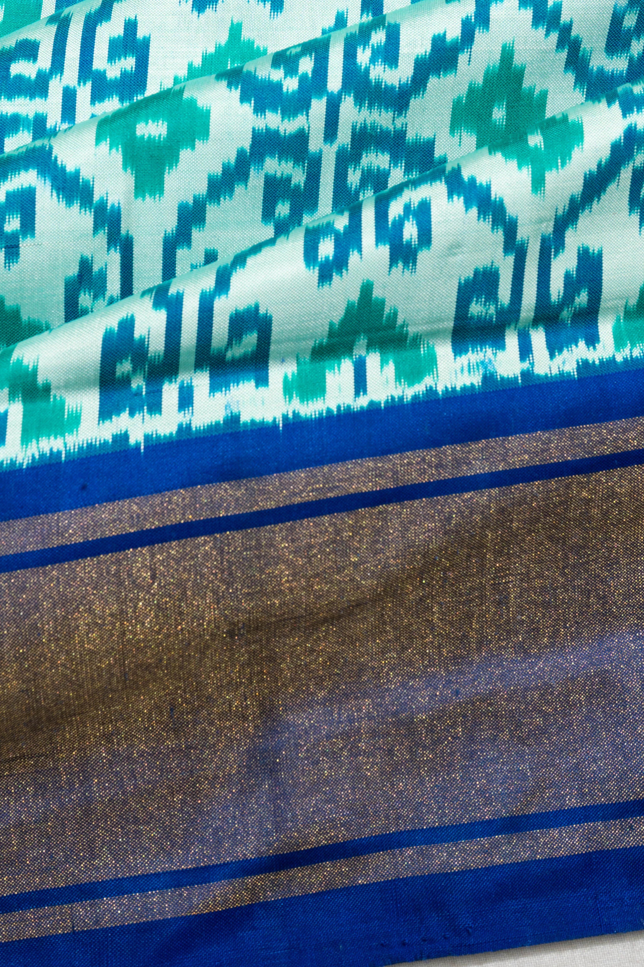 Pochampally Silk Ikat Sky Blue Saree