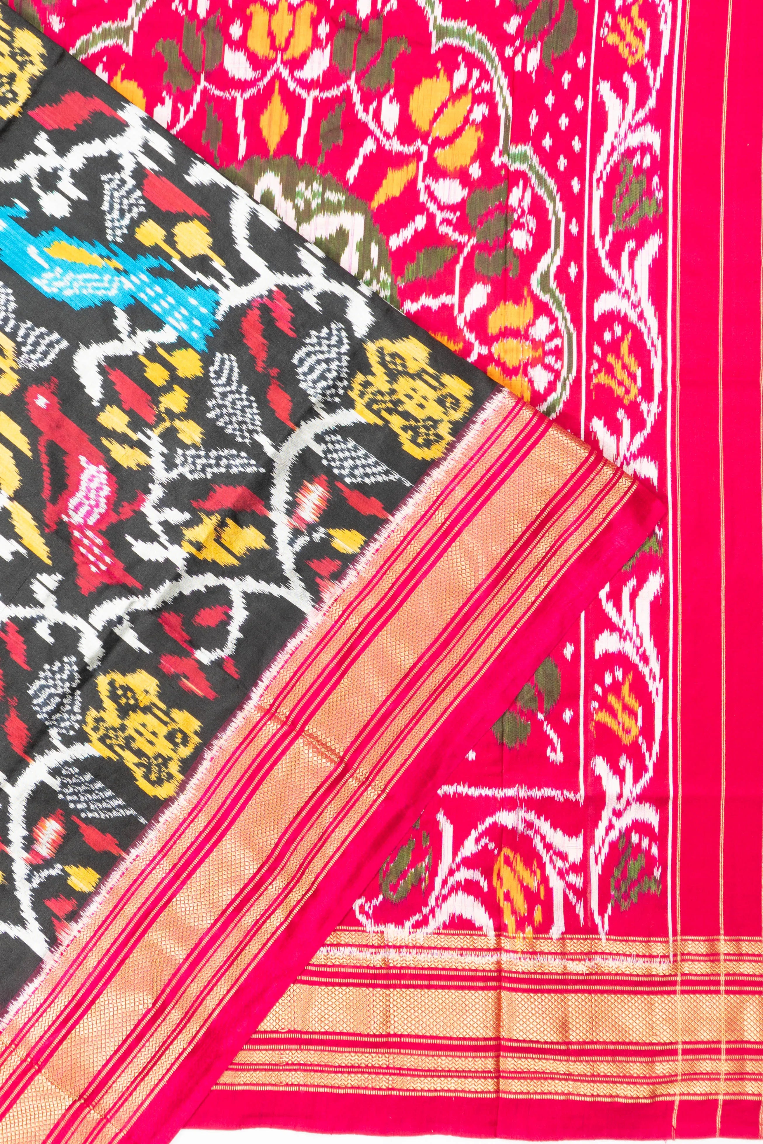 Pochampally Silk Ikat Black Saree