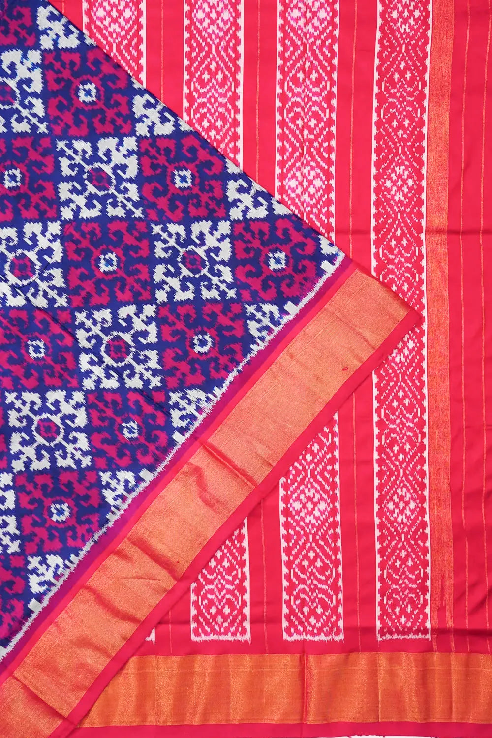 Pochampally Silk Ikat Blue Saree
