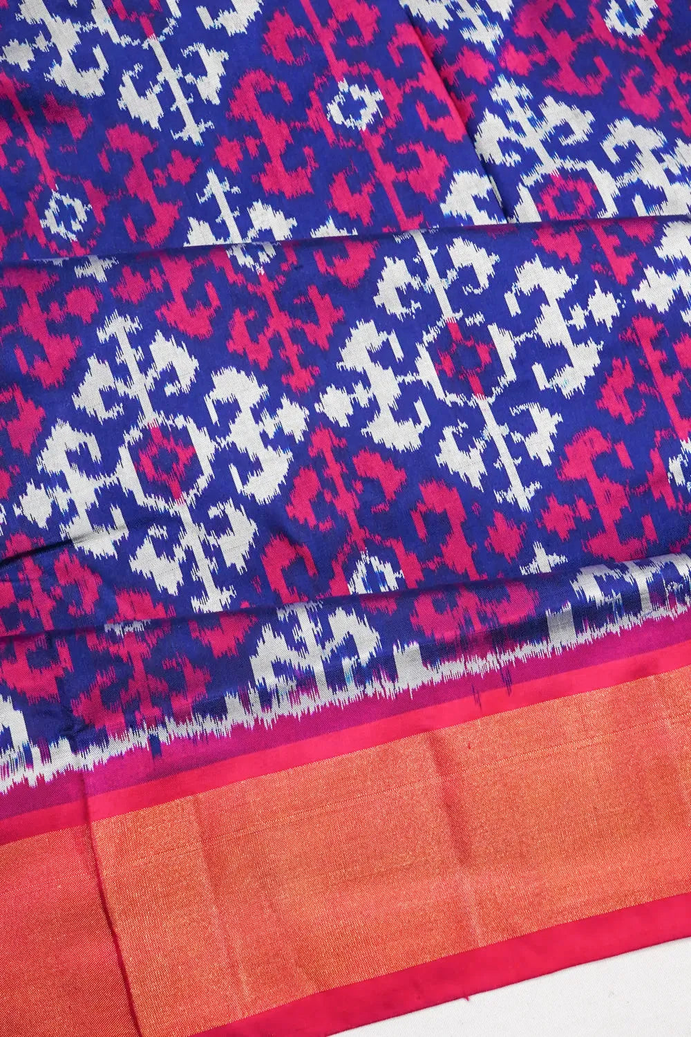 Pochampally Silk Ikat Blue Saree